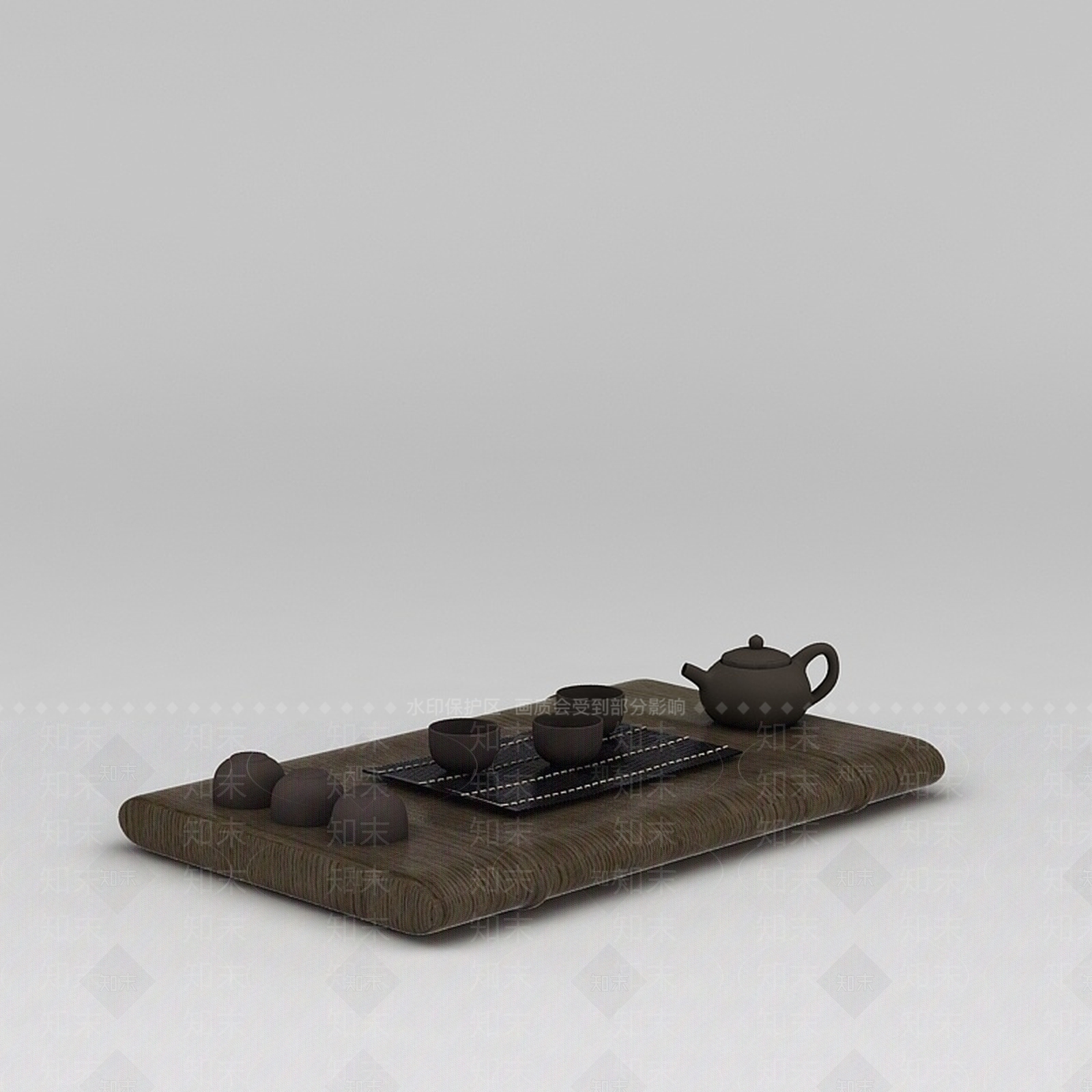 现代茶托茶具3D模型下载【ID:1188787857】