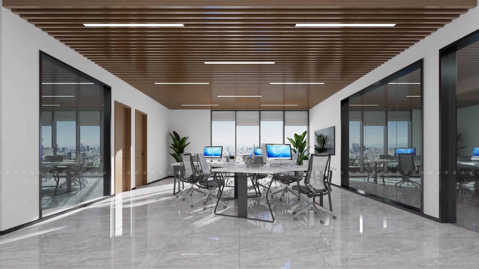 现代办公大厅3D模型下载【ID:1188788288】