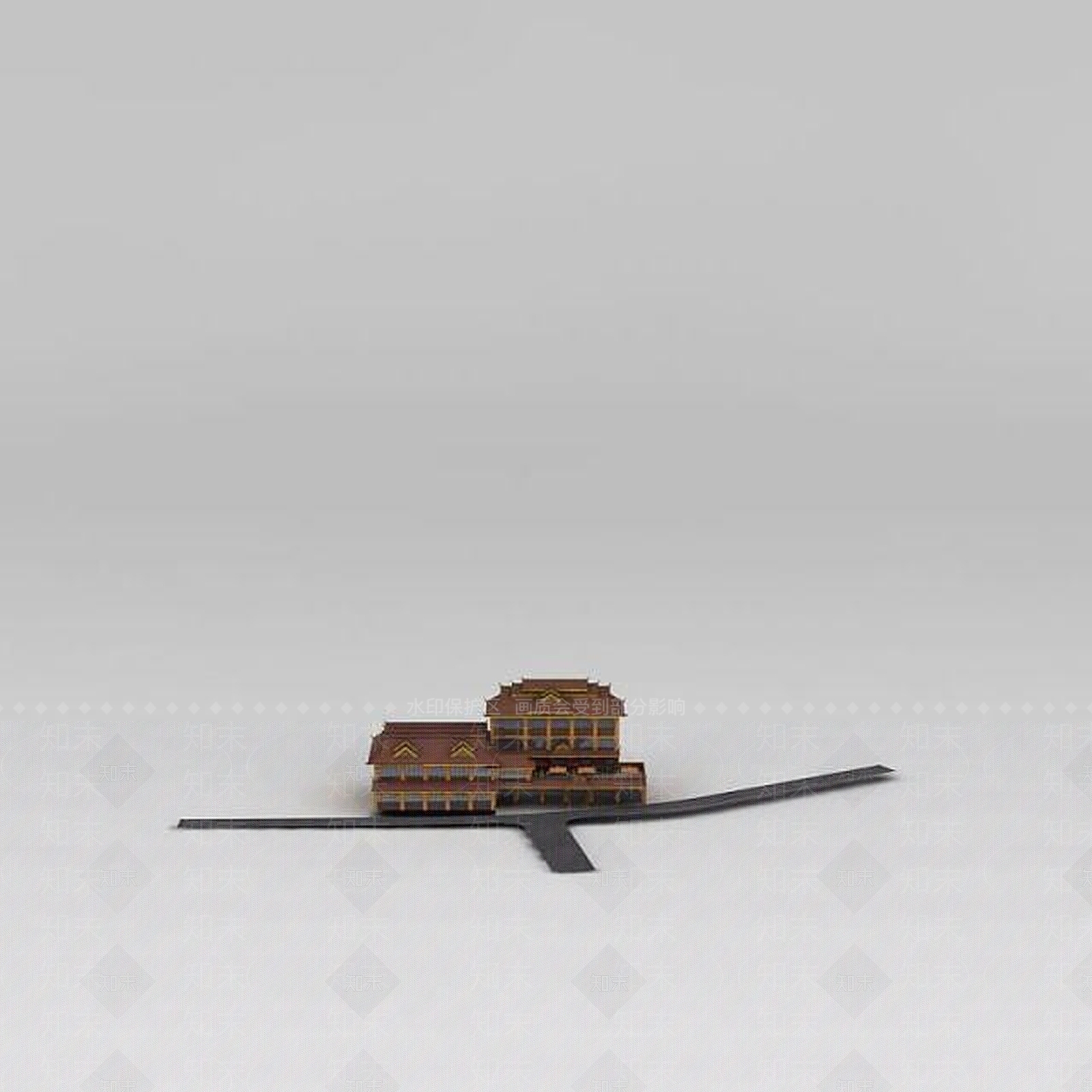 现代傣族酒店3D模型下载【ID:1188789804】