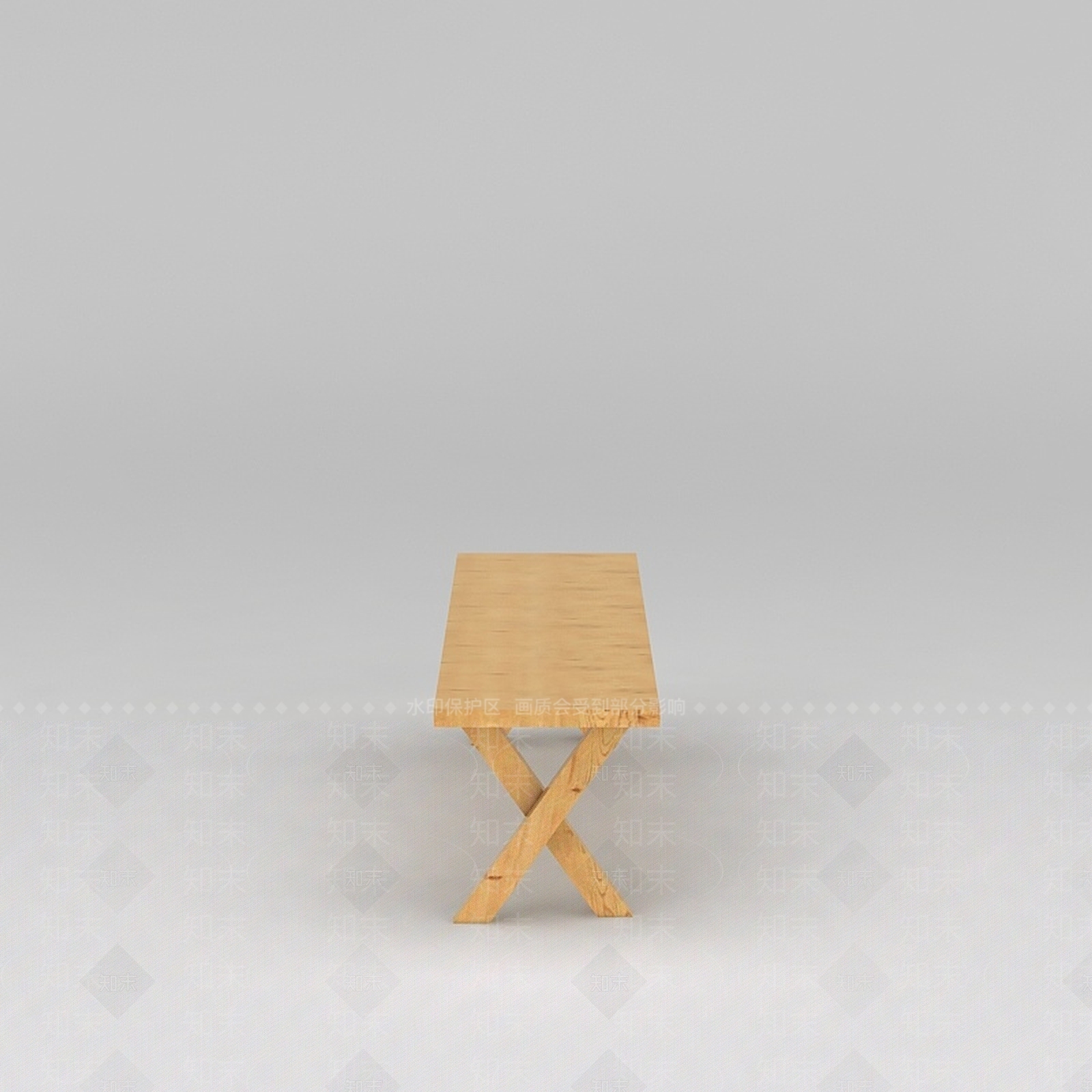 现代长方形原木桌子3D模型下载【ID:1188790700】