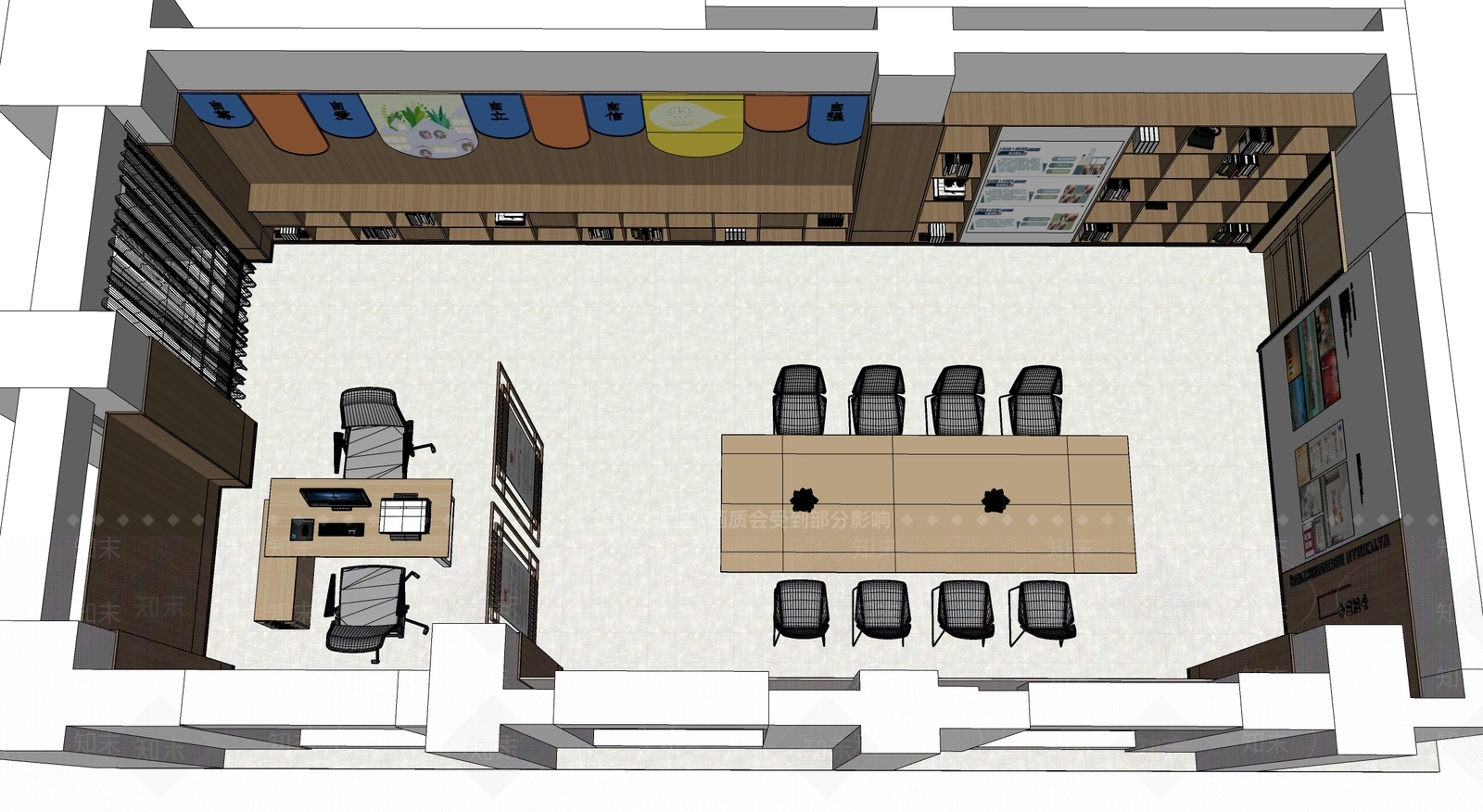 新中式其他公共空间SU模型下载【ID:1188796926】