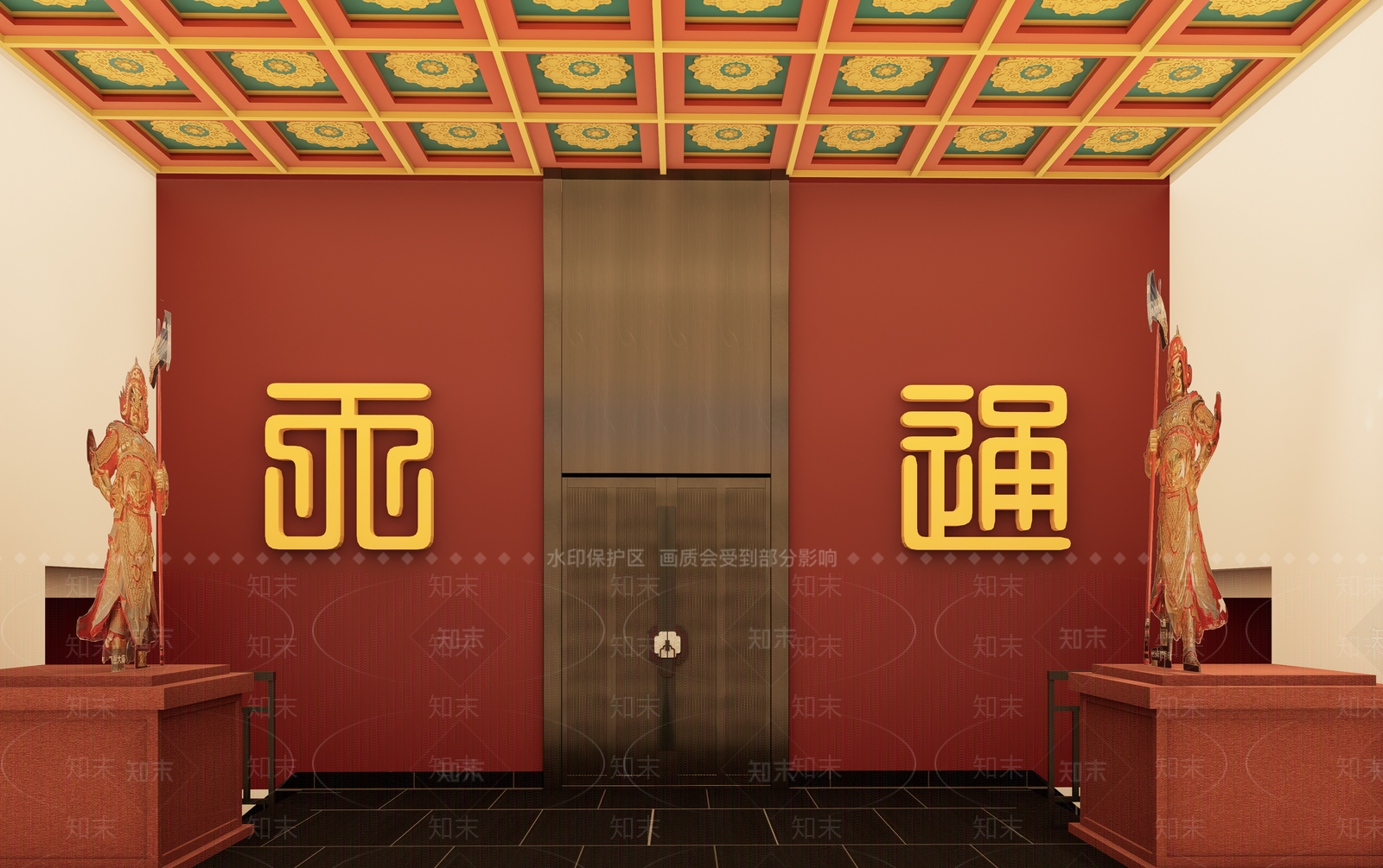 中式新中式其他文化空间SU模型下载【ID:1188848839】