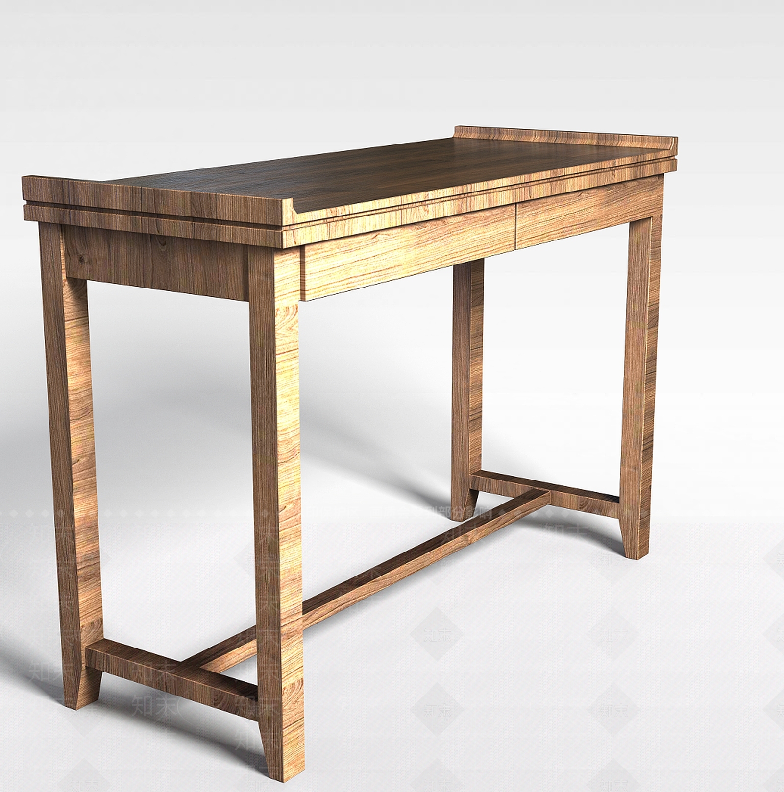 中式原木桌案3D模型下载【ID:1188798247】
