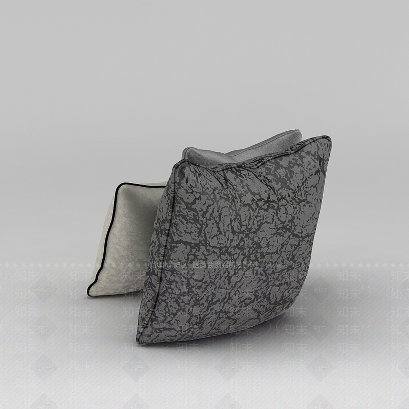 现代亮面布艺抱枕3D模型下载【ID:1188798549】