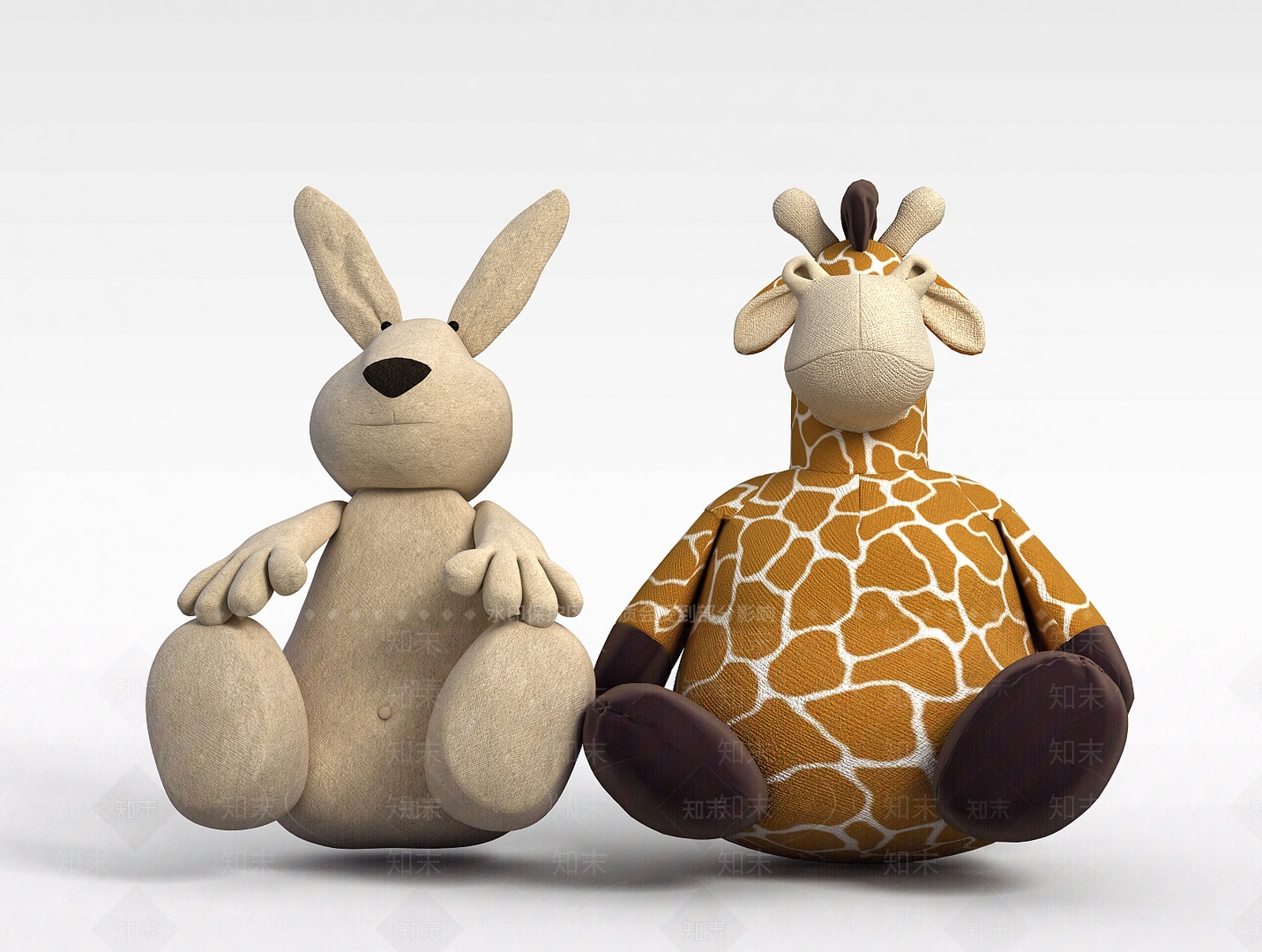 现代布艺卡通玩偶3D模型下载【ID:1188798756】