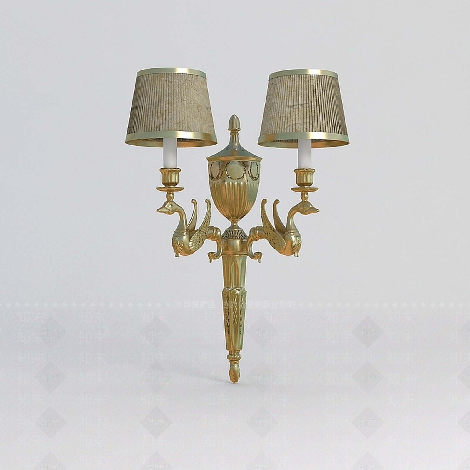 现代奢华欧式壁灯3D模型下载【ID:1188799274】