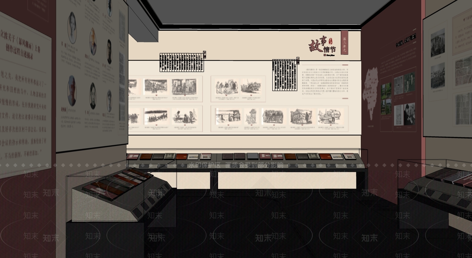 新中式其他文化空间SU模型下载【ID:1188800180】