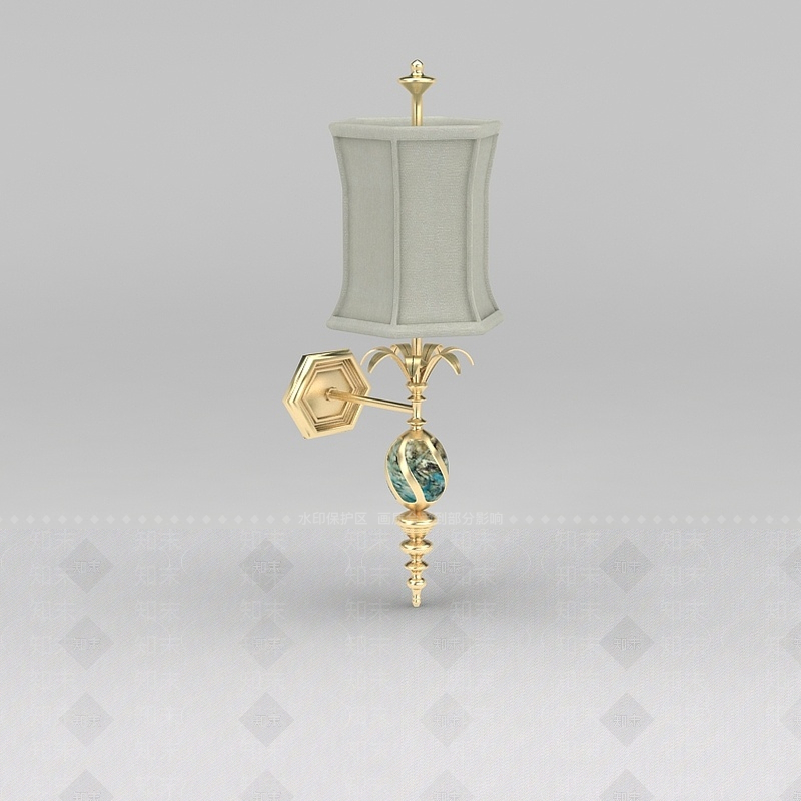 现代精美奢华壁灯3D模型下载【ID:1188799928】