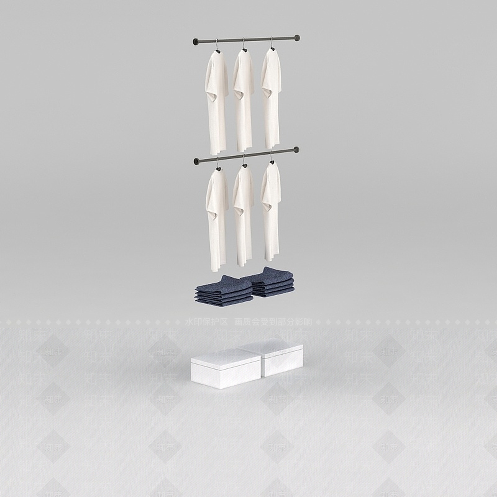 现代服装店衣服3D模型下载【ID:1188801016】