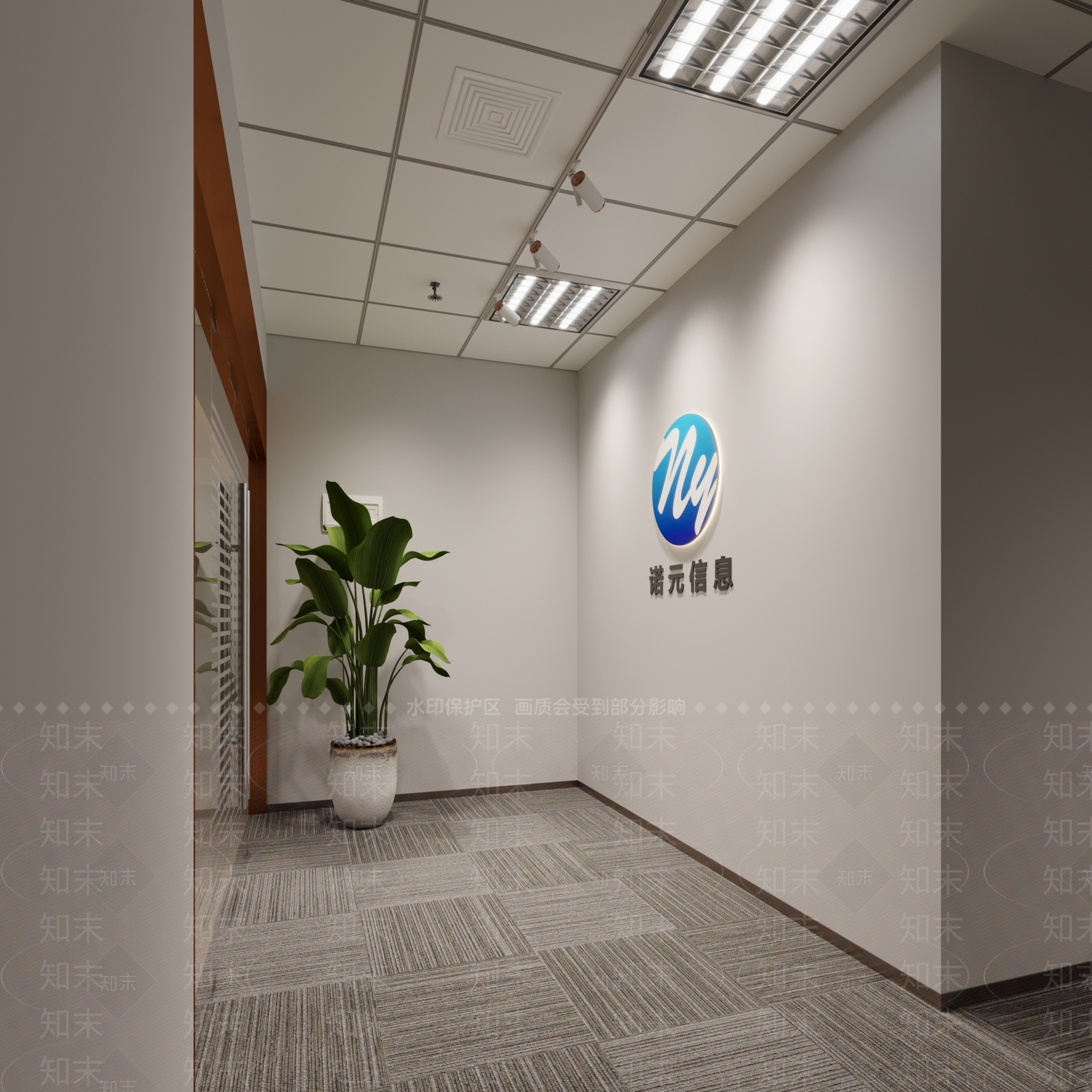 现代走廊3D模型下载【ID:1188804349】