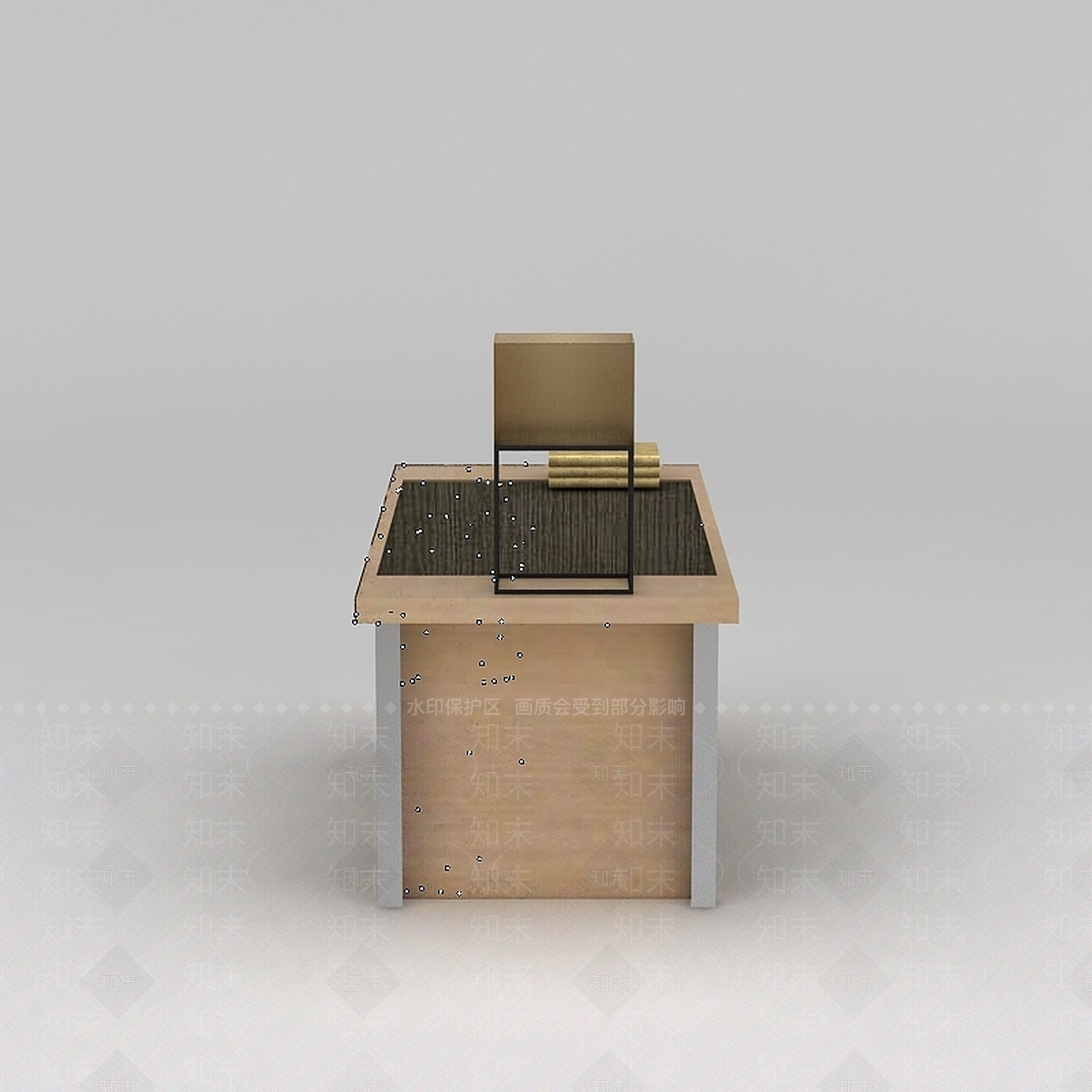 中式原木书桌3D模型下载【ID:1188804855】