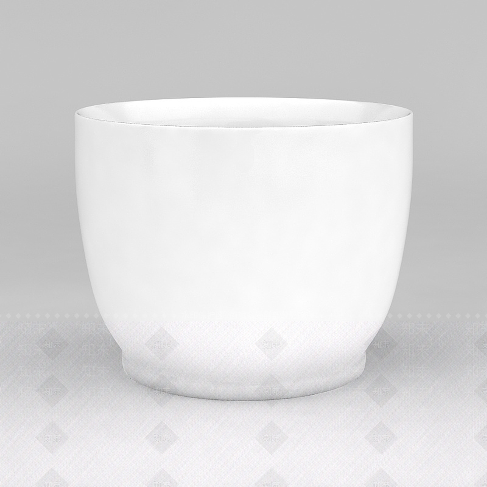 现代白色陶瓷花盆3D模型下载【ID:1188805011】