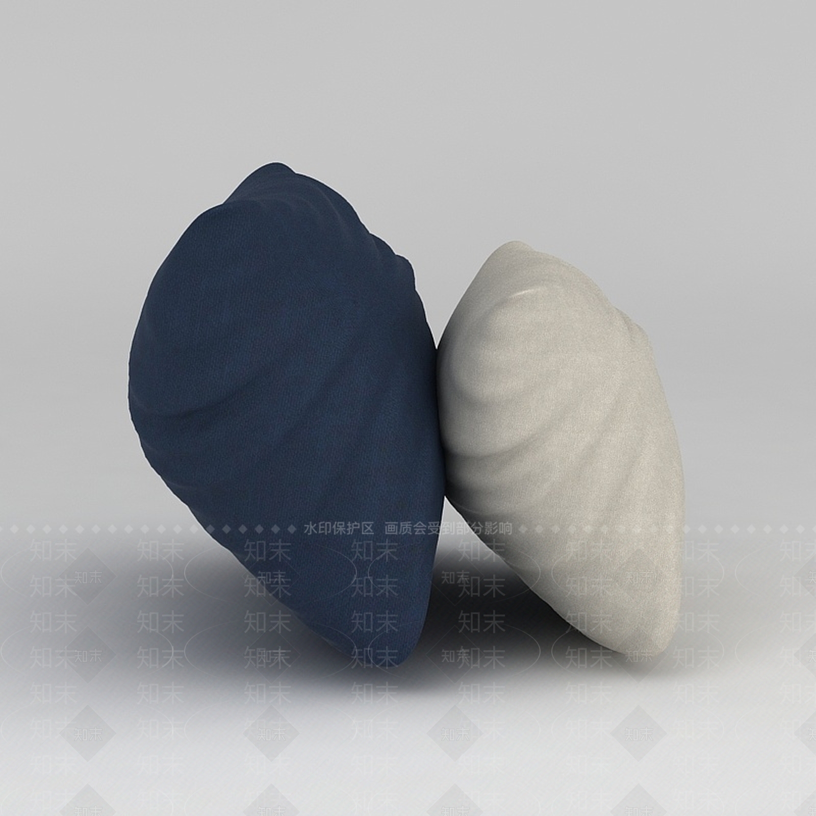 现代布艺抱枕3D模型下载【ID:1188805096】