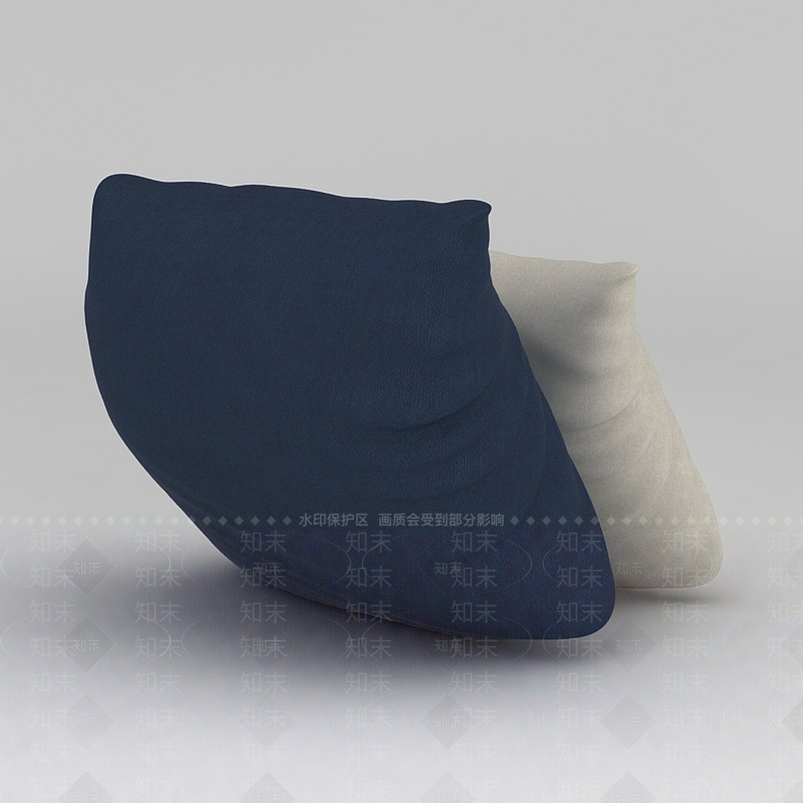 现代布艺抱枕3D模型下载【ID:1188805096】