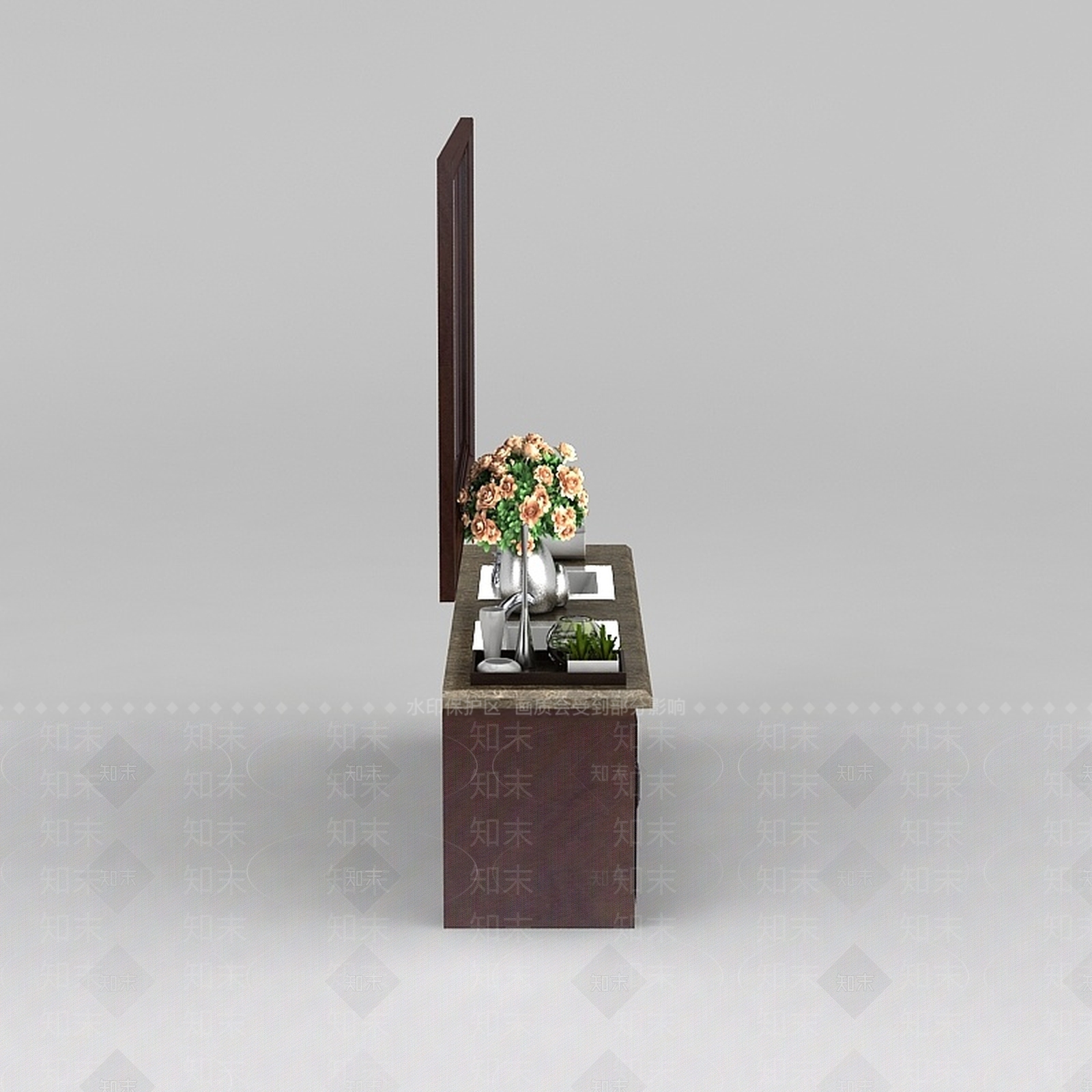 中式双盆洗手台3D模型下载【ID:1188805317】