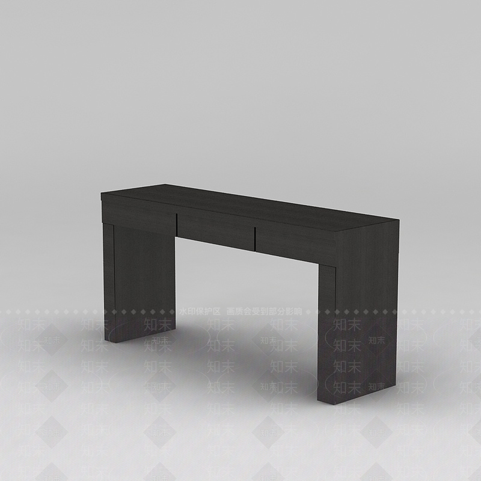 现代实木简约玄关桌3D模型下载【ID:1188805484】