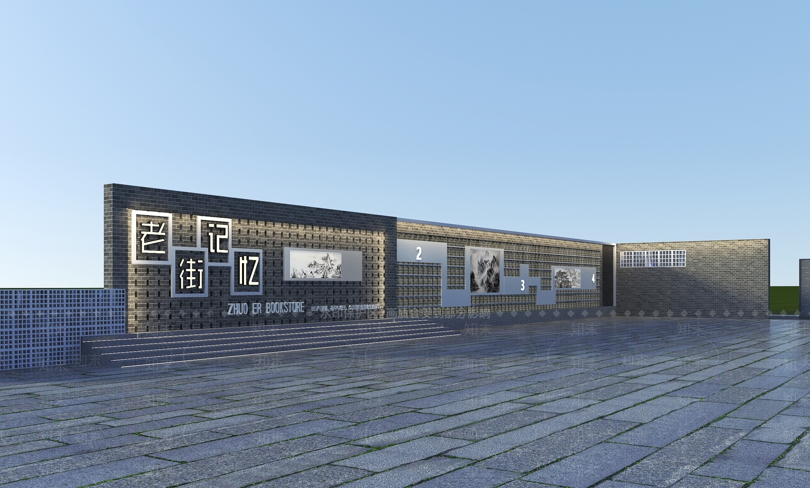 中式景墙3D模型下载【ID:1188806911】