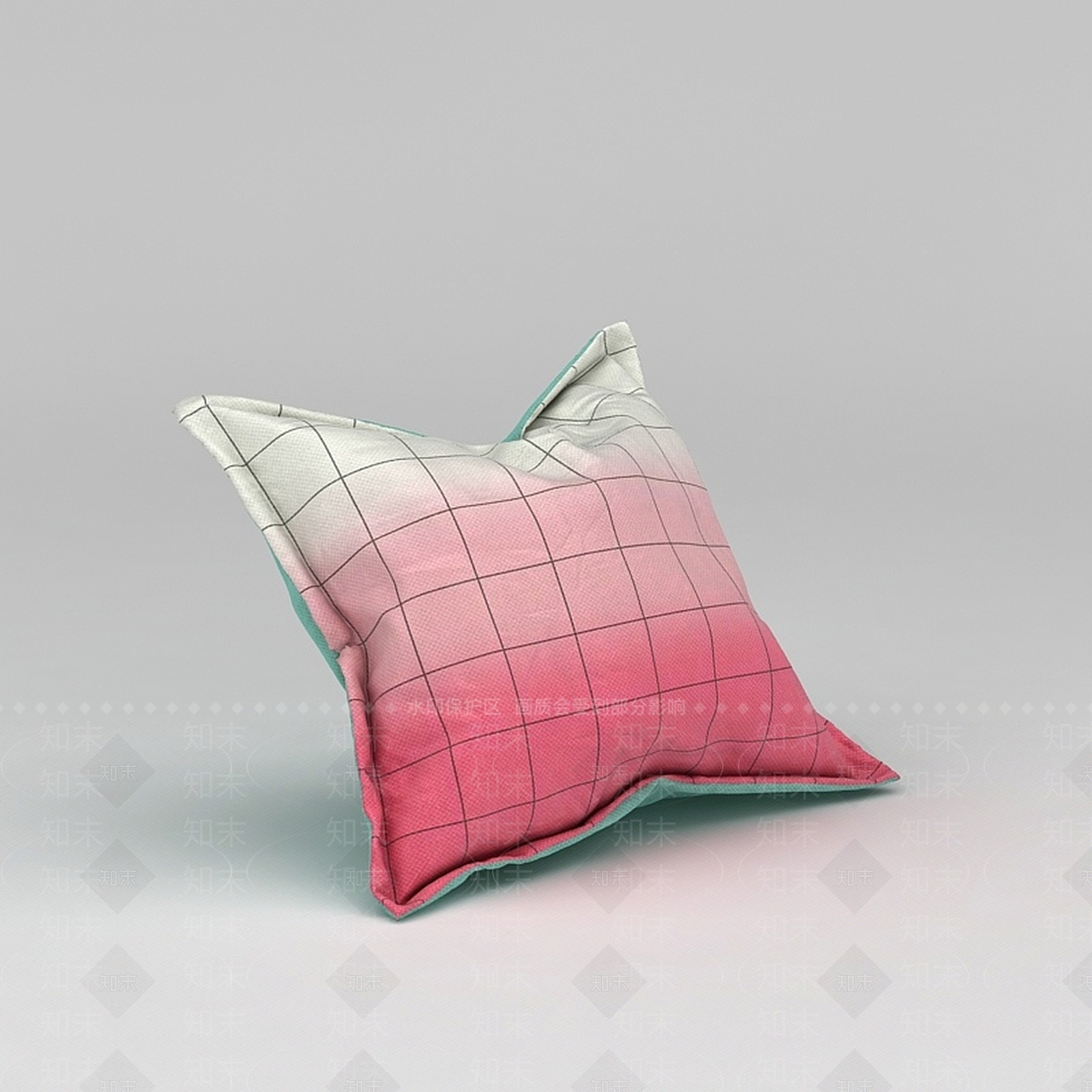 现代粉色渐变抱枕3D模型下载【ID:1188806767】