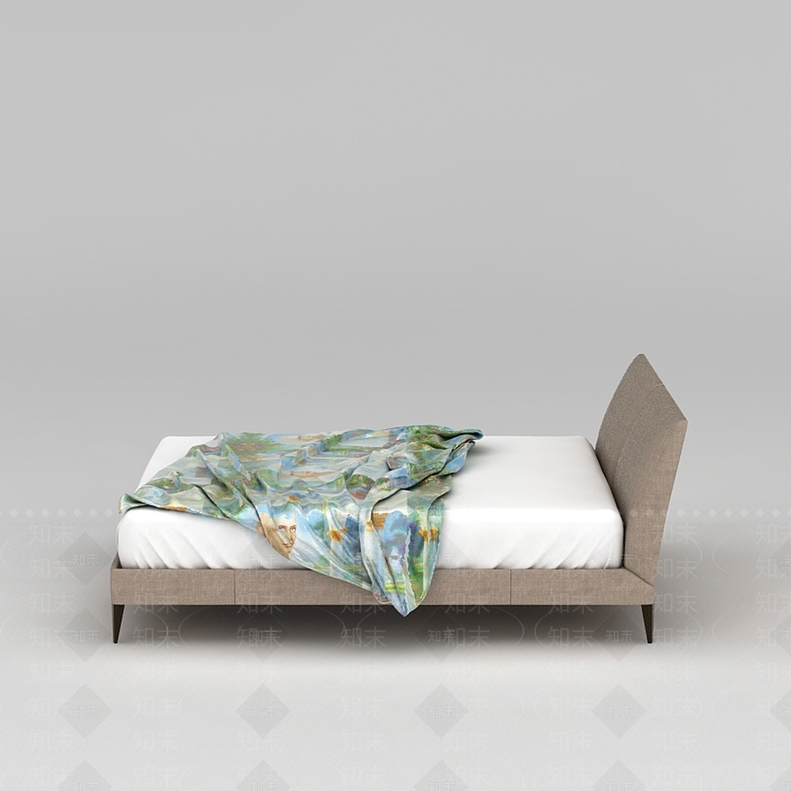 北欧简约床3D模型下载【ID:1188806840】