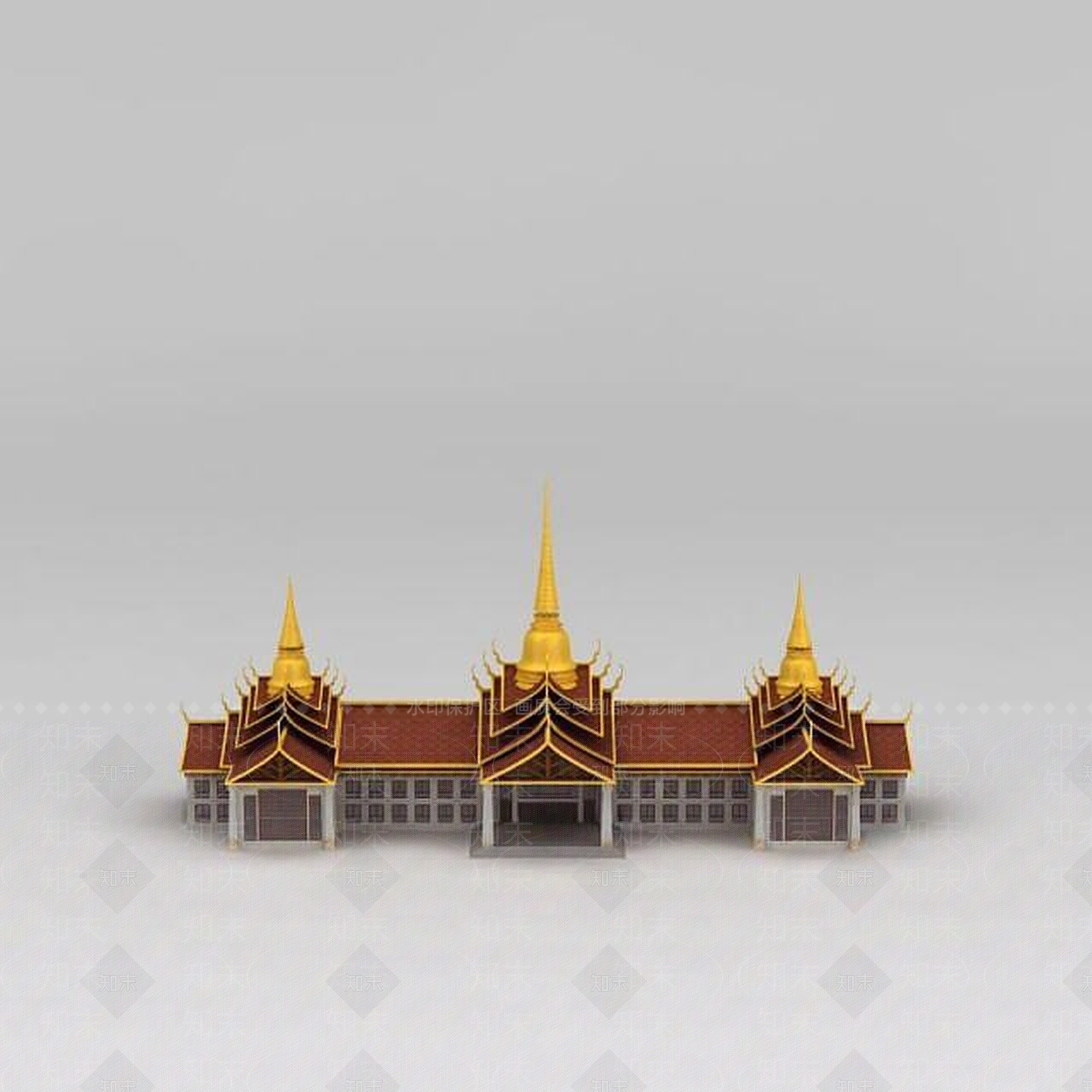 现代傣族酒店3D模型下载【ID:1188807147】