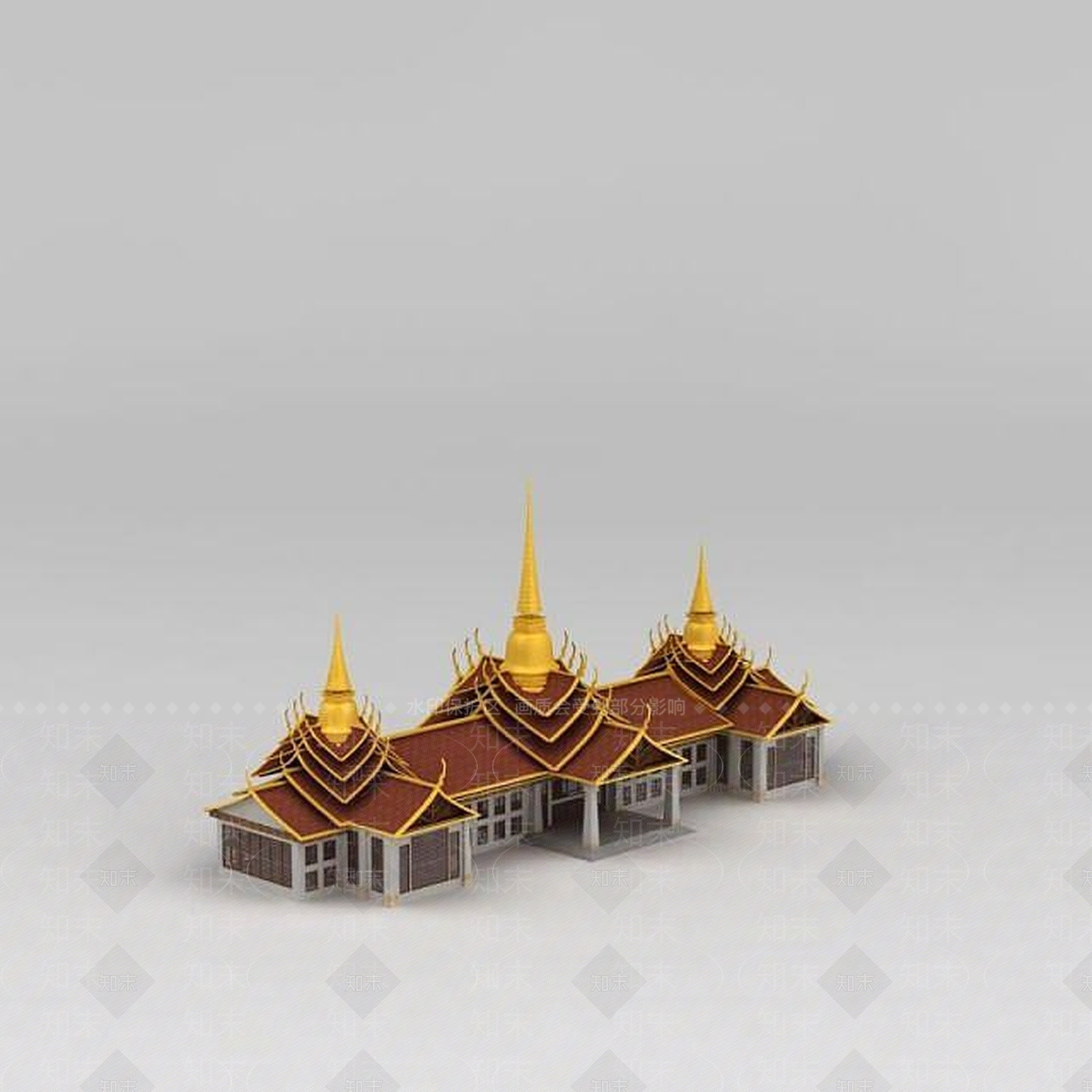 现代傣族酒店3D模型下载【ID:1188807147】