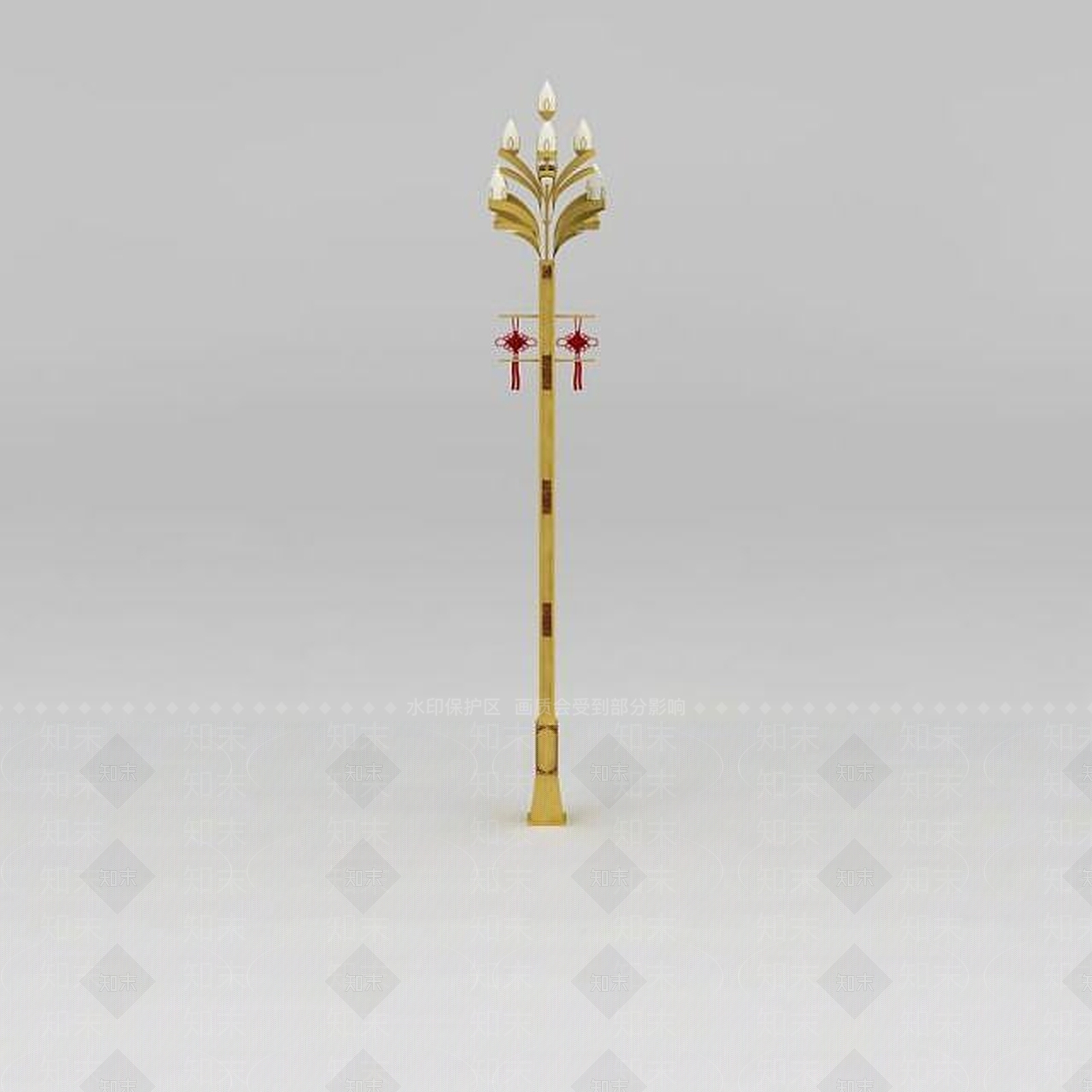 现代藏式路灯3D模型下载【ID:1188807129】