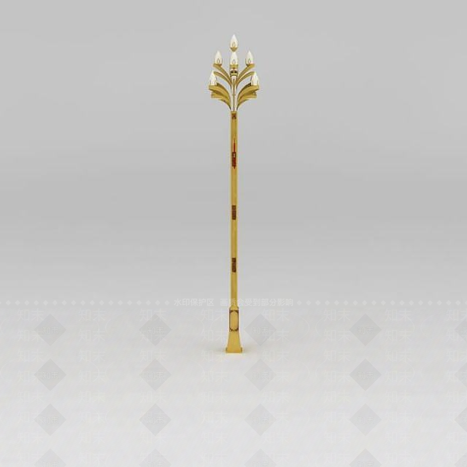 现代藏式路灯3D模型下载【ID:1188807129】