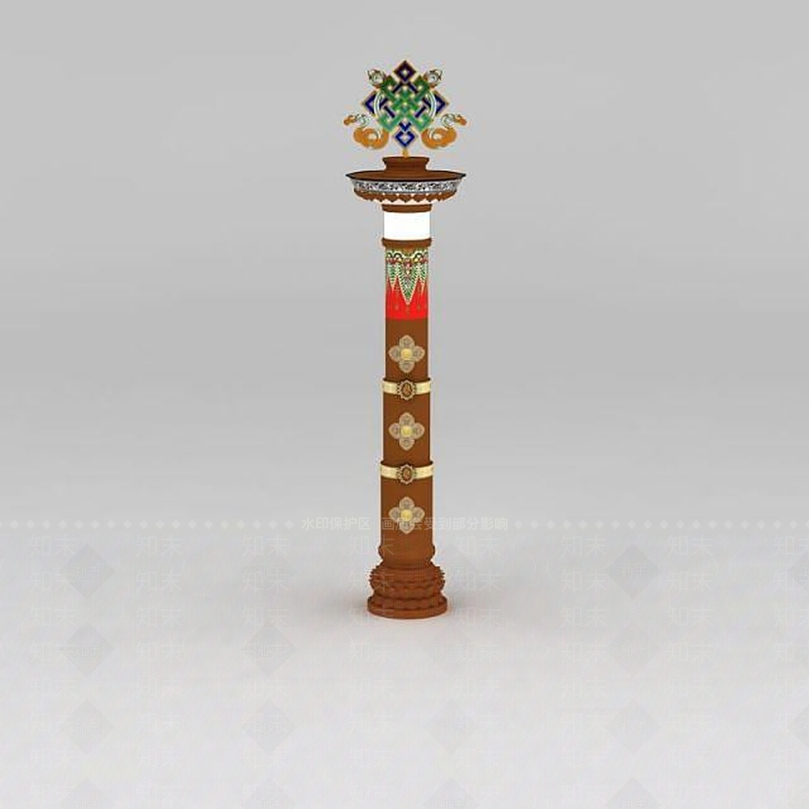现代藏式特色路灯3D模型下载【ID:1188807281】