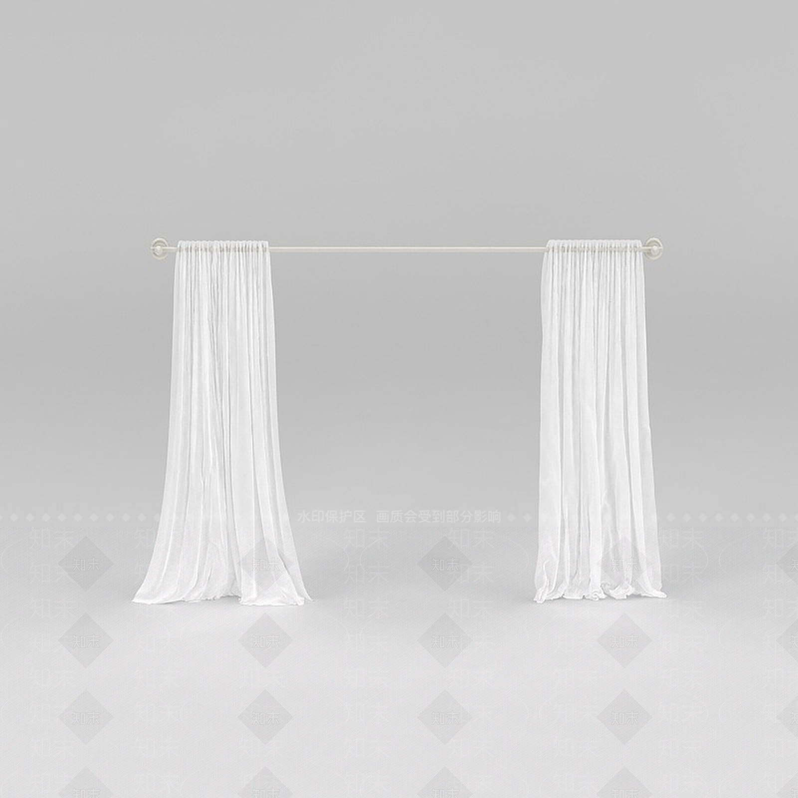 现代夏季纱帘3D模型下载【ID:1188807742】
