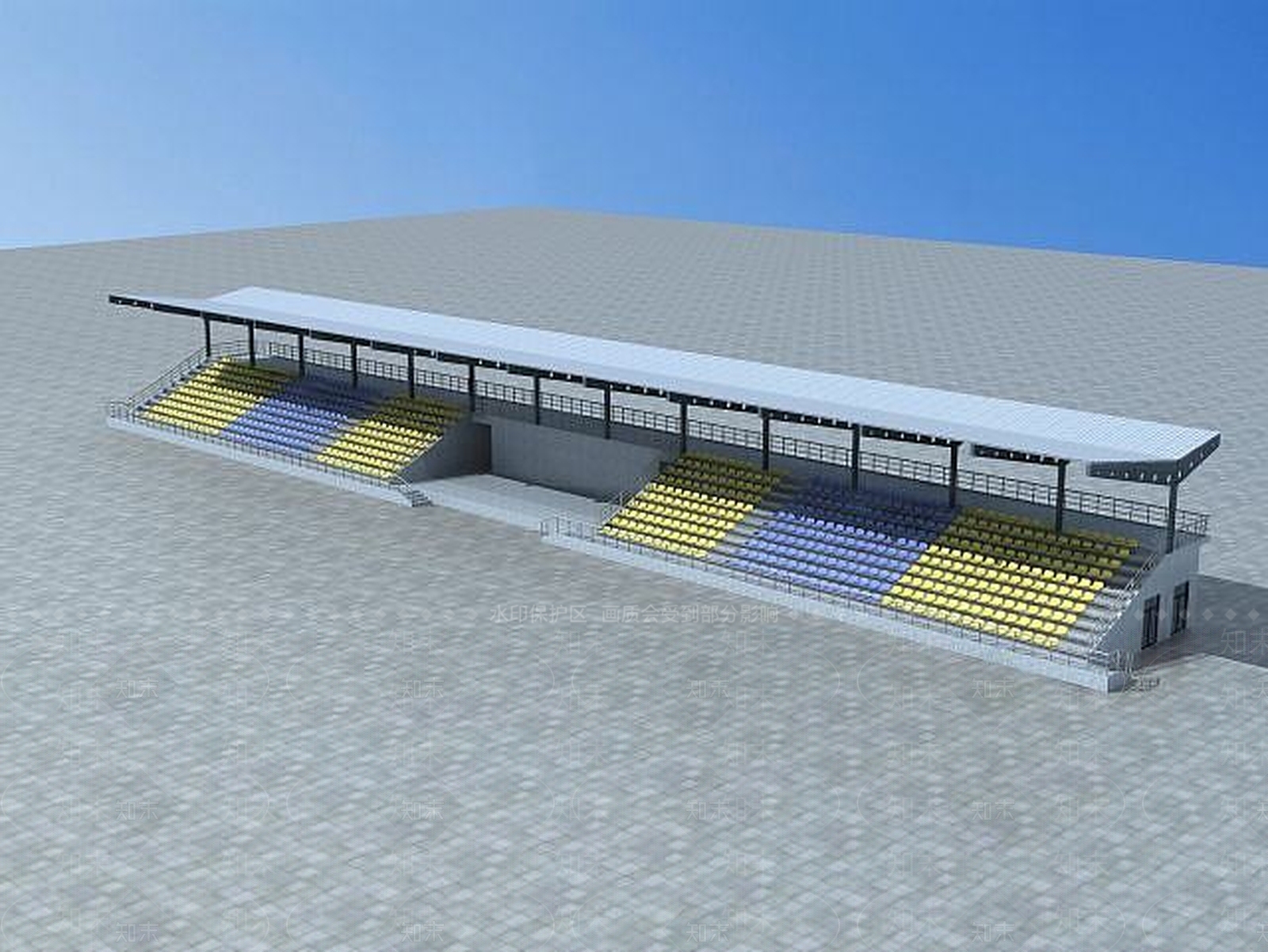 现代露天体育场看台3D模型下载【ID:1188807937】