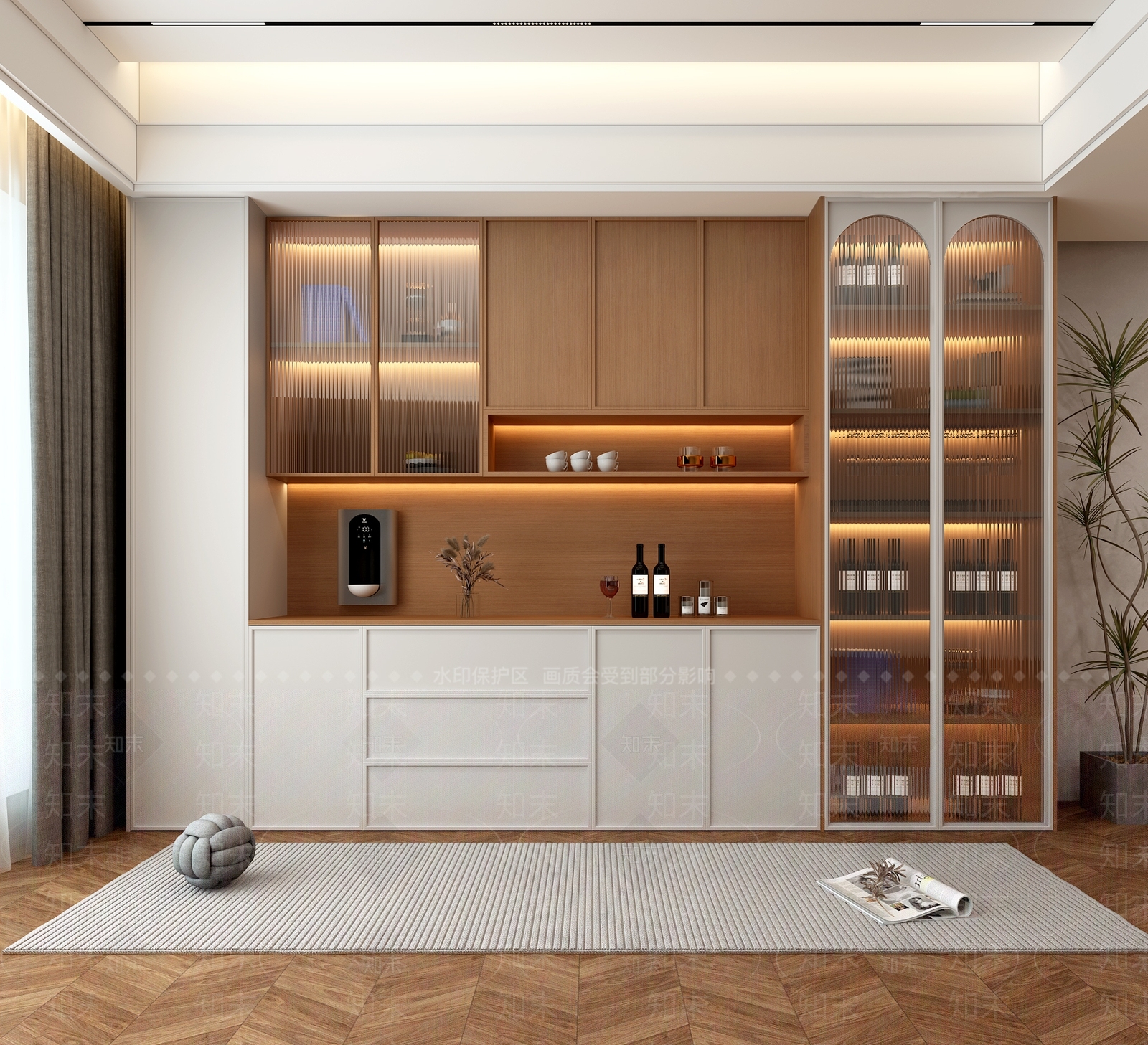 现代酒柜3D模型下载【ID:1188809454】