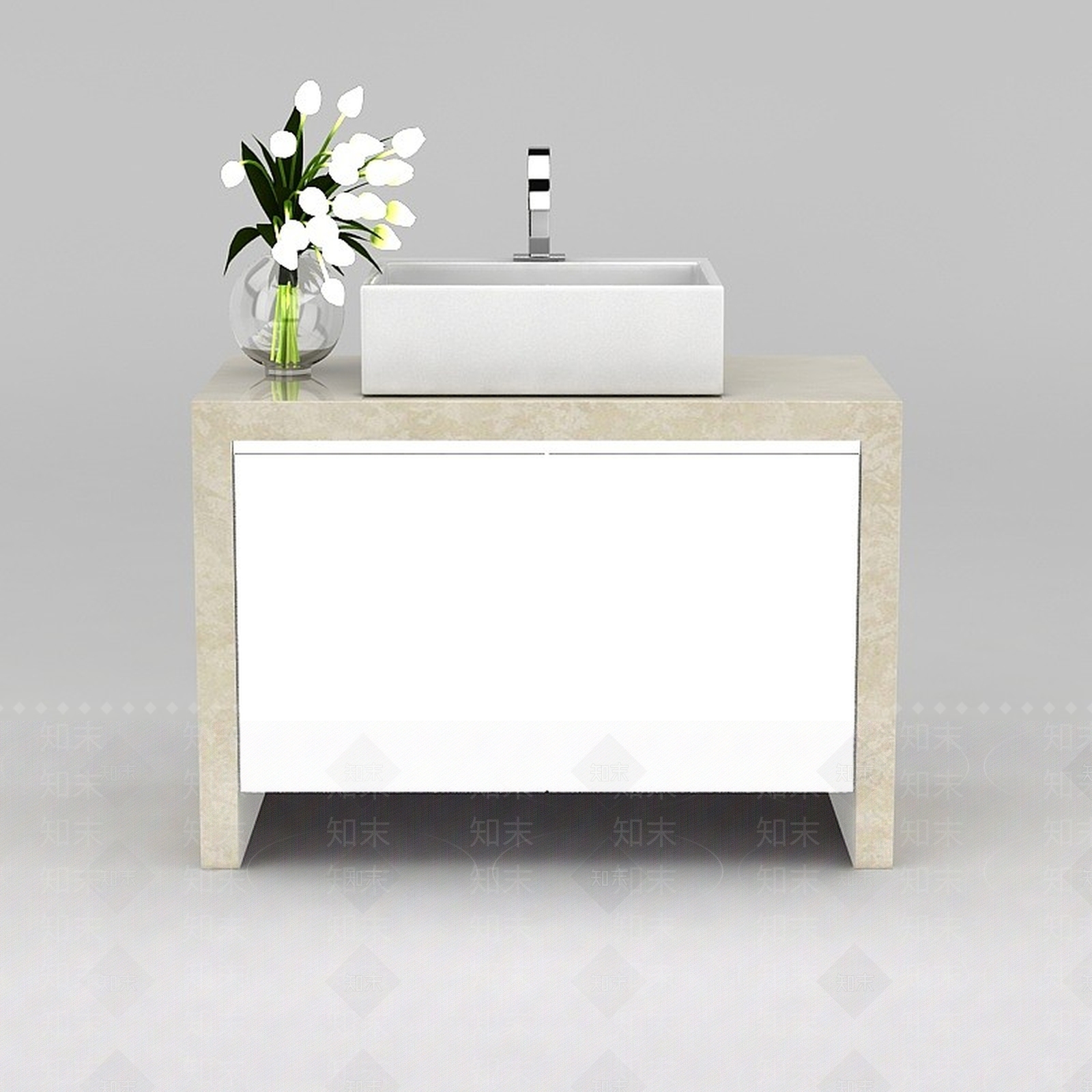 现代洗手台3D模型下载【ID:1188810405】