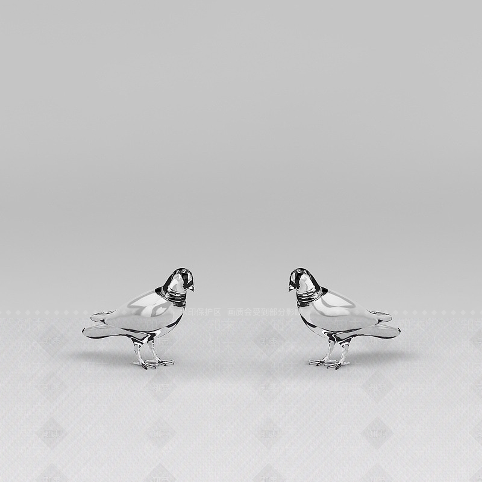 现代水晶鸽子摆件3D模型下载【ID:1188810561】