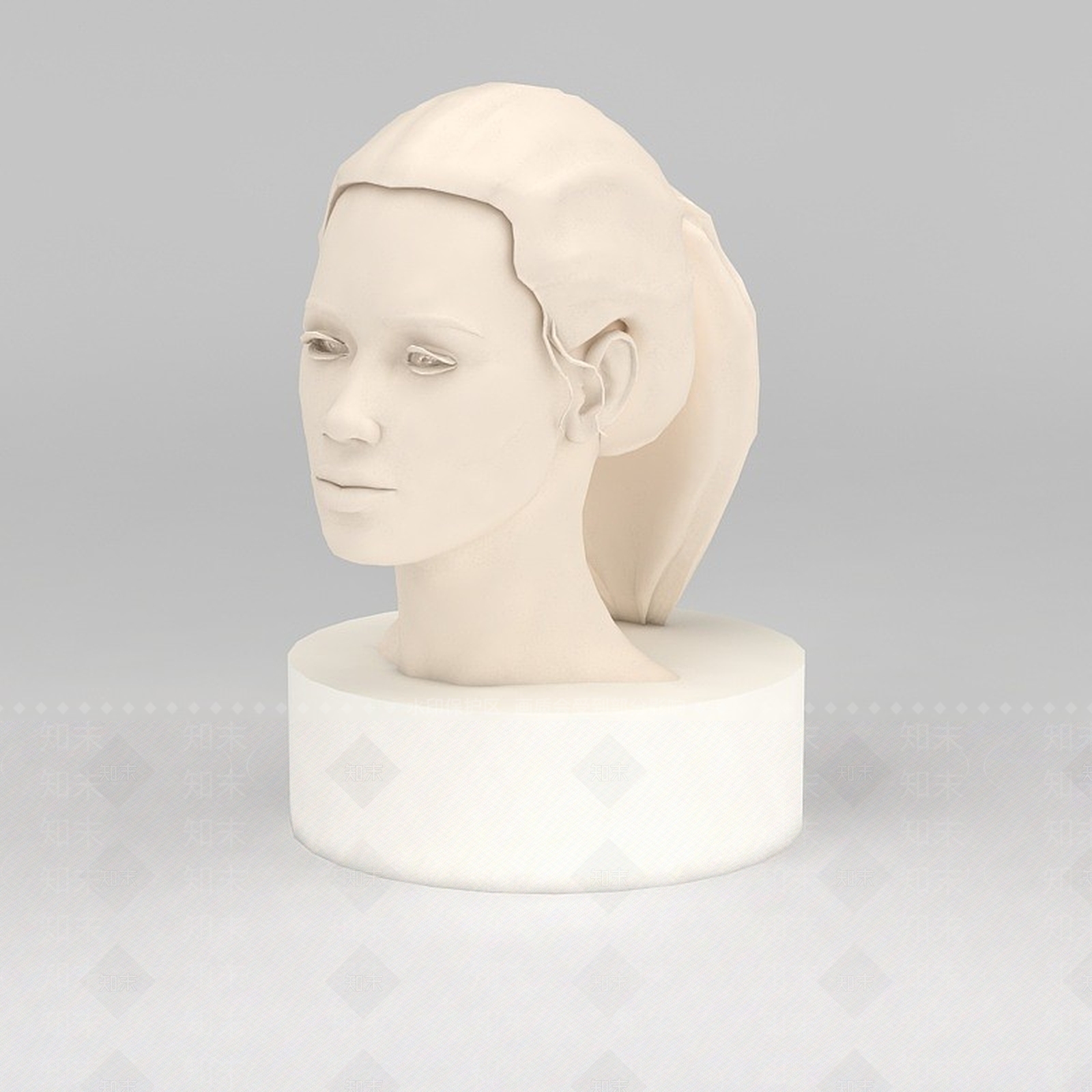 现代人头像雕塑3D模型下载【ID:1188810823】