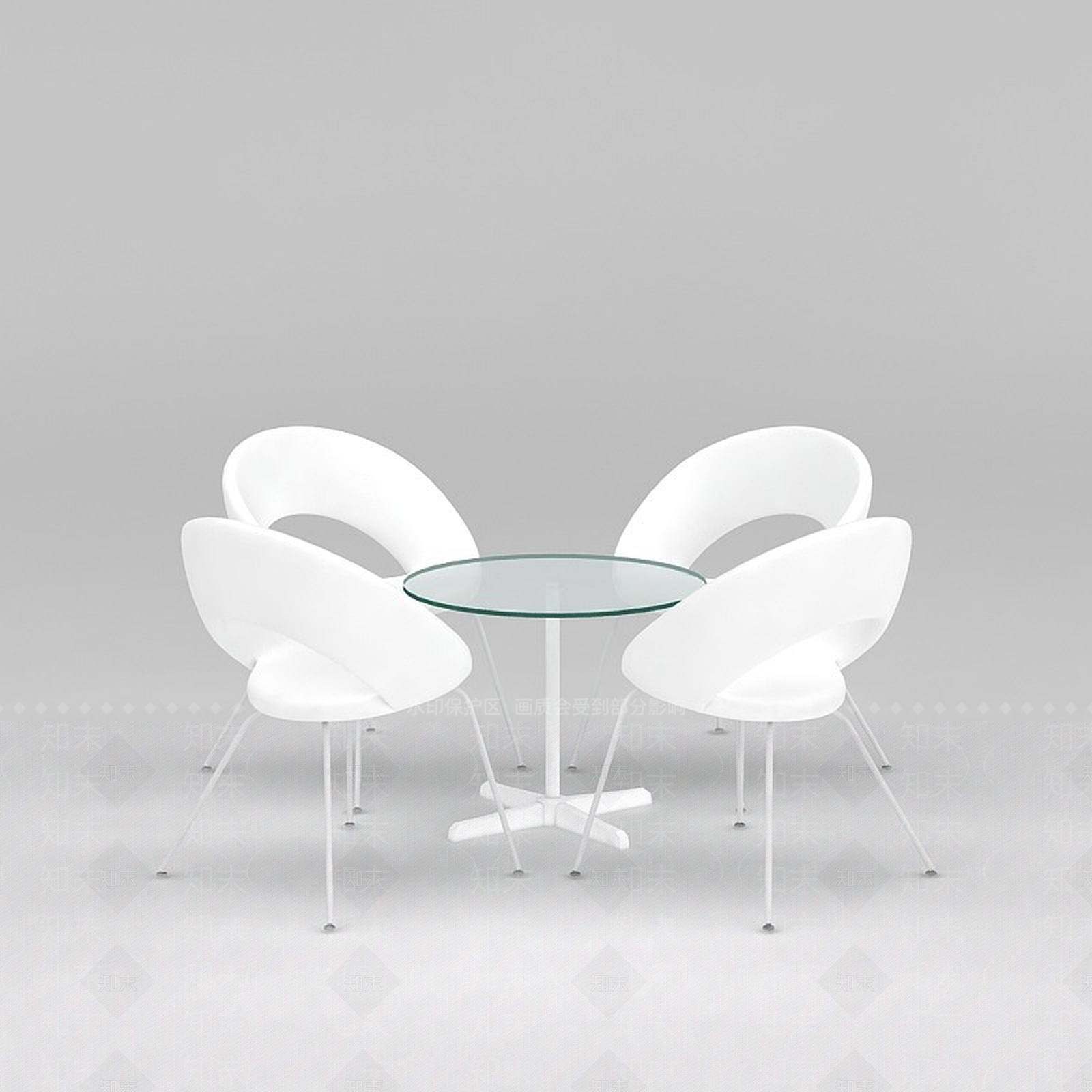 现代洽谈桌椅组合3D模型下载【ID:1188811367】
