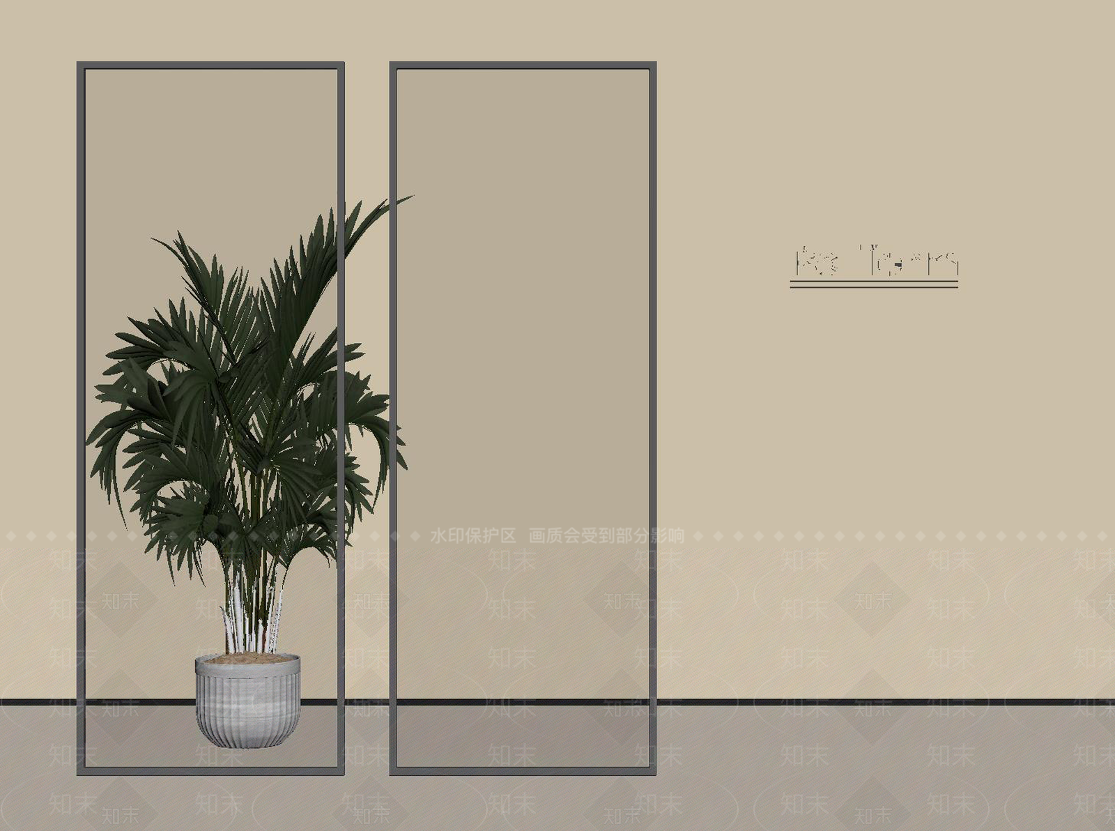 现代隔断SU模型下载【ID:1188812441】
