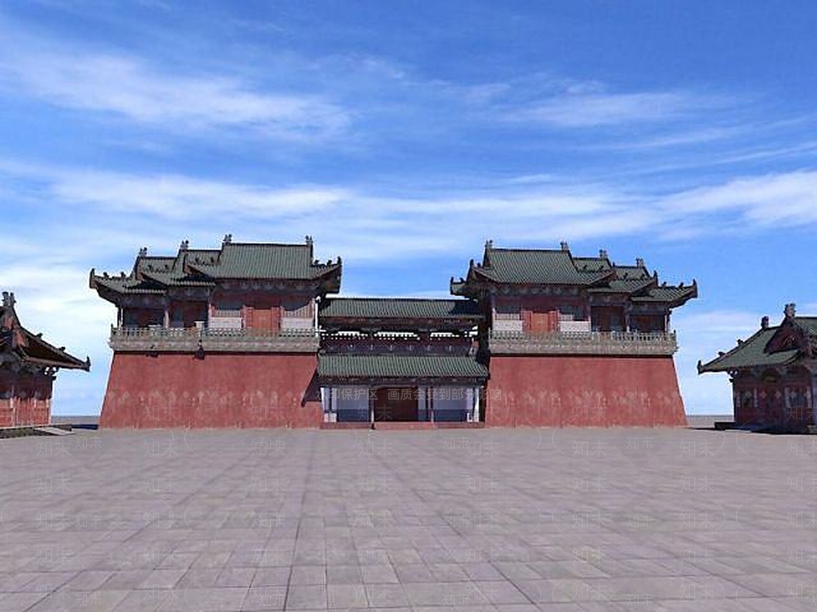 现代古建鼓楼3D模型下载【ID:1188812557】
