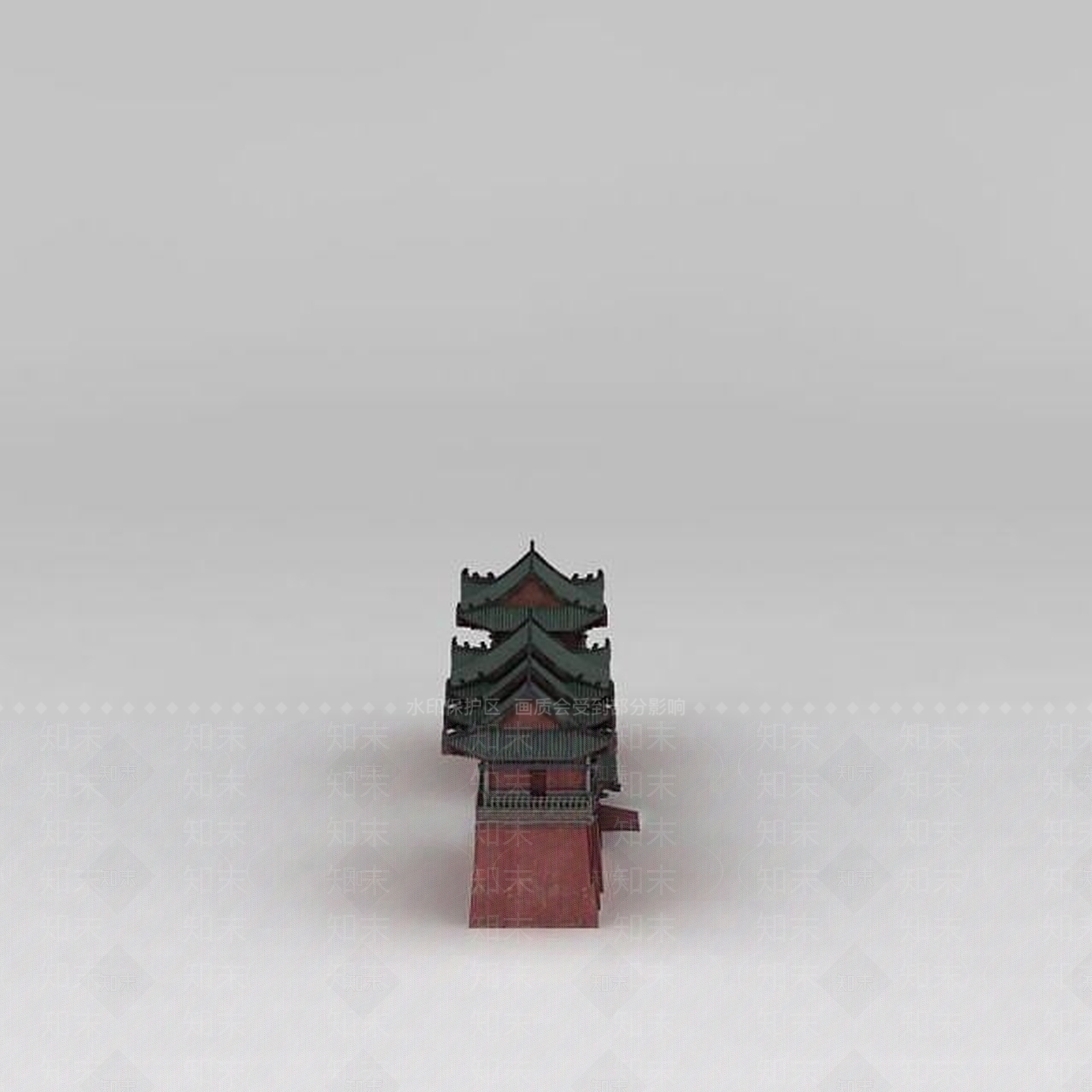现代古建鼓楼3D模型下载【ID:1188812557】