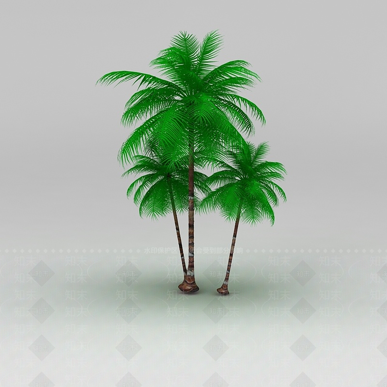 现代椰子树3D模型下载【ID:1188813391】