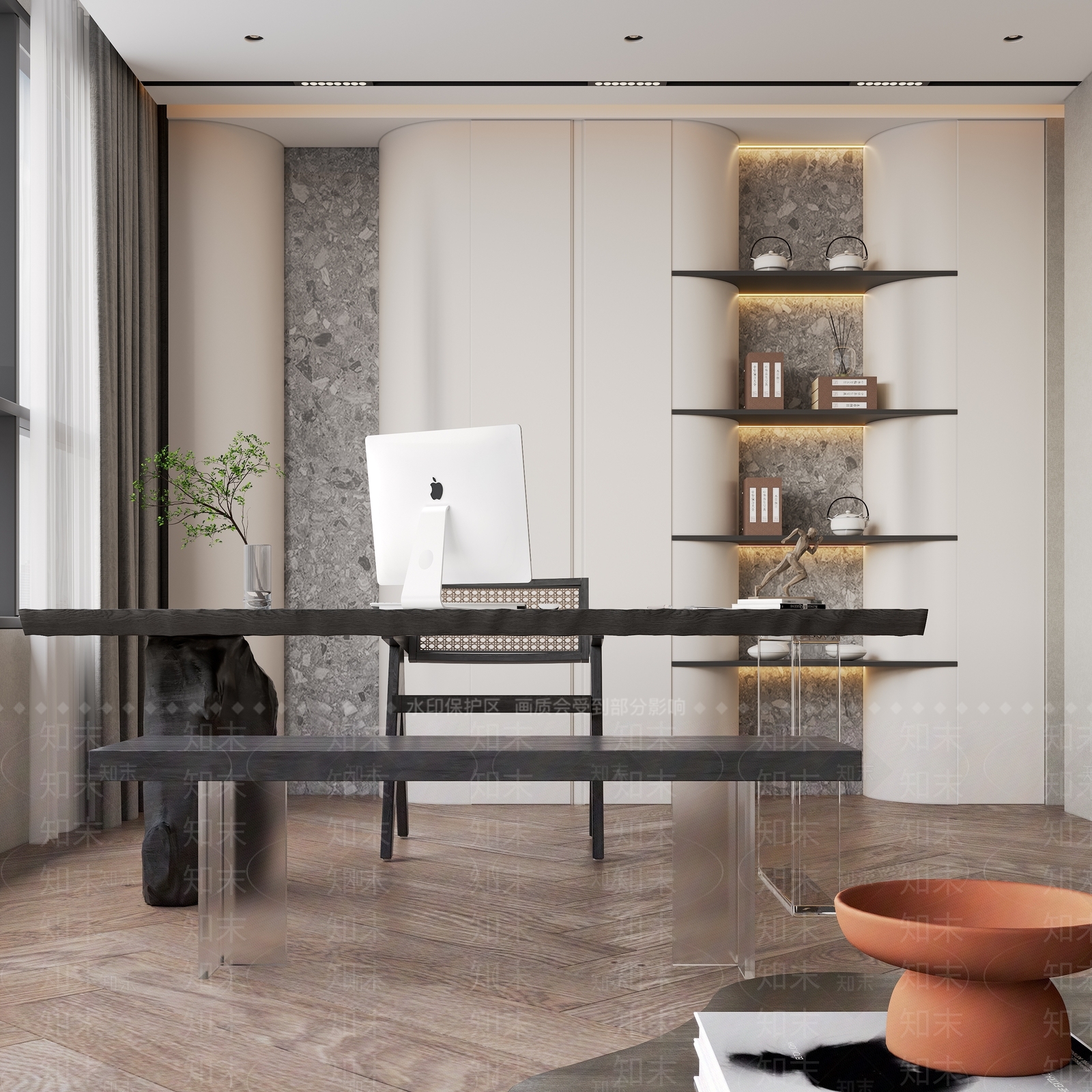 现代茶室3D模型下载【ID:1188814646】
