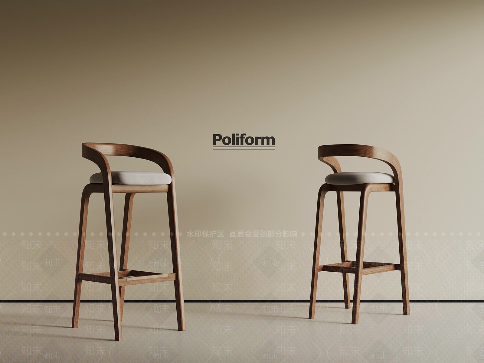 法式中古吧凳3D模型下载【ID:1188815964】