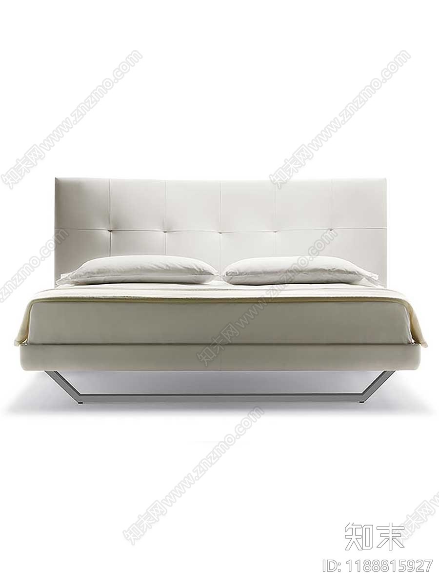 现代中古床cad施工图下载【ID:1188815927】