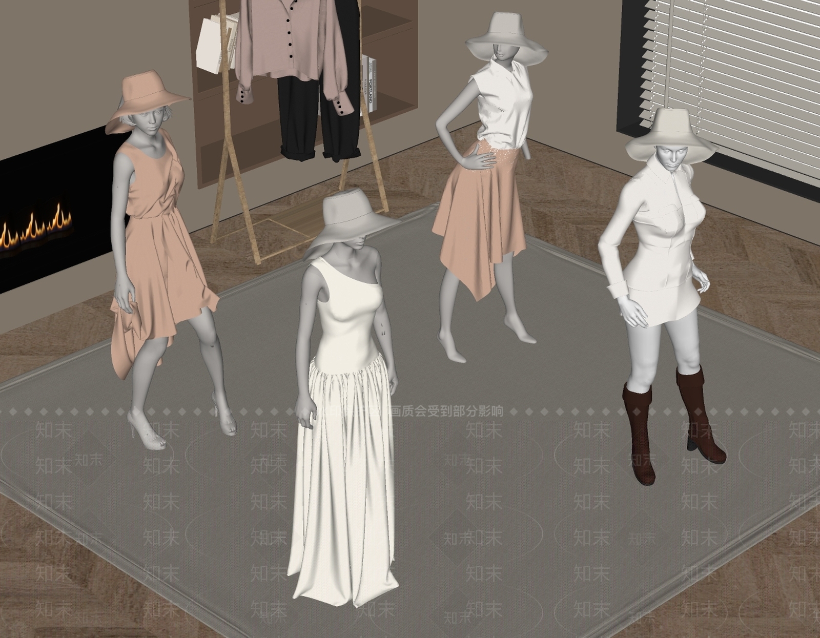 衣服SU模型下载【ID:1188821765】