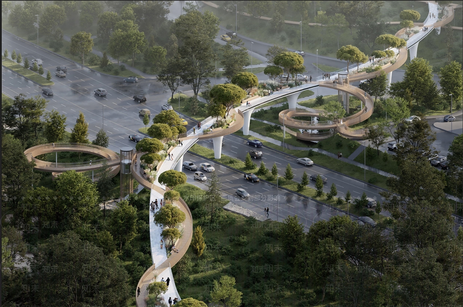 现代景观公园SU模型下载【ID:1188823724】