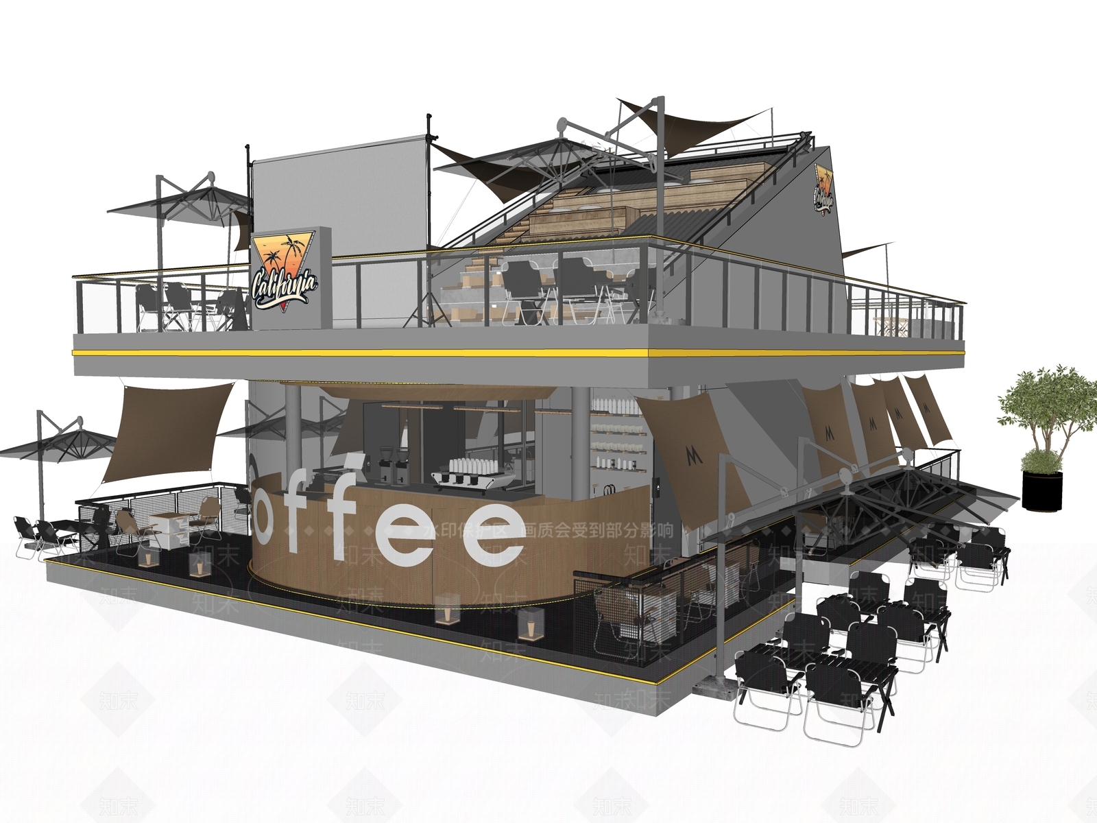 集装箱SU模型下载【ID:1188824675】