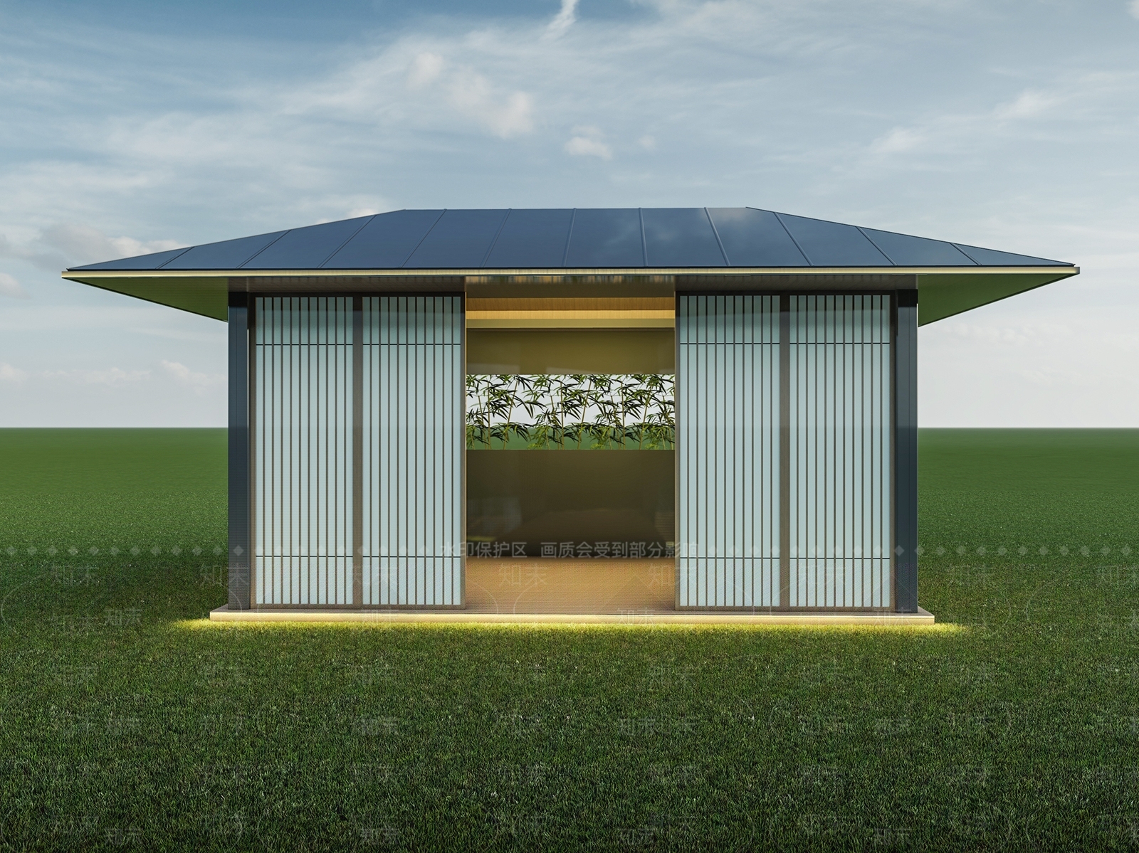 新中式日式亭子SU模型下载【ID:1188825500】