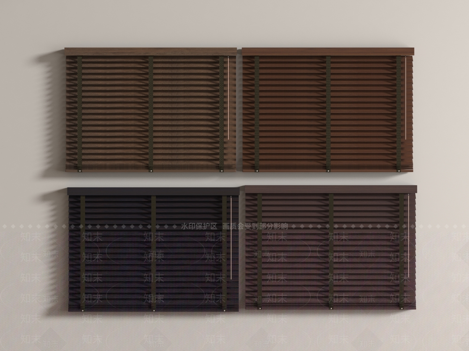 现代百叶帘3D模型下载【ID:1188825639】