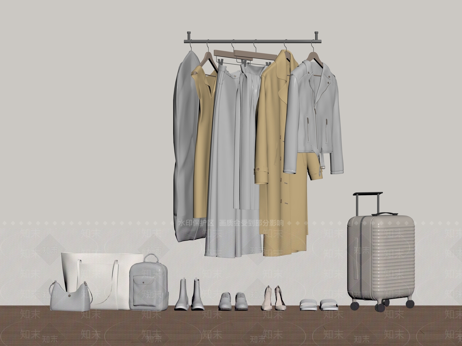 衣服SU模型下载【ID:1188829323】