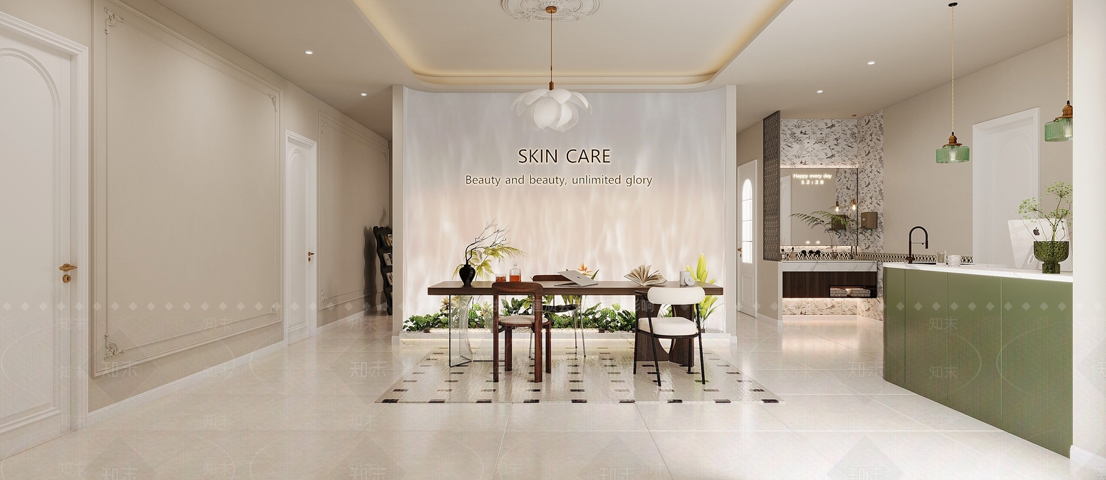 法式中古美容院3D模型下载【ID:1188835990】