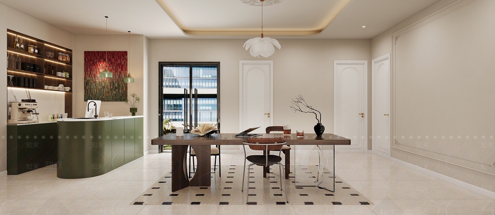 法式中古美容院3D模型下载【ID:1188835990】